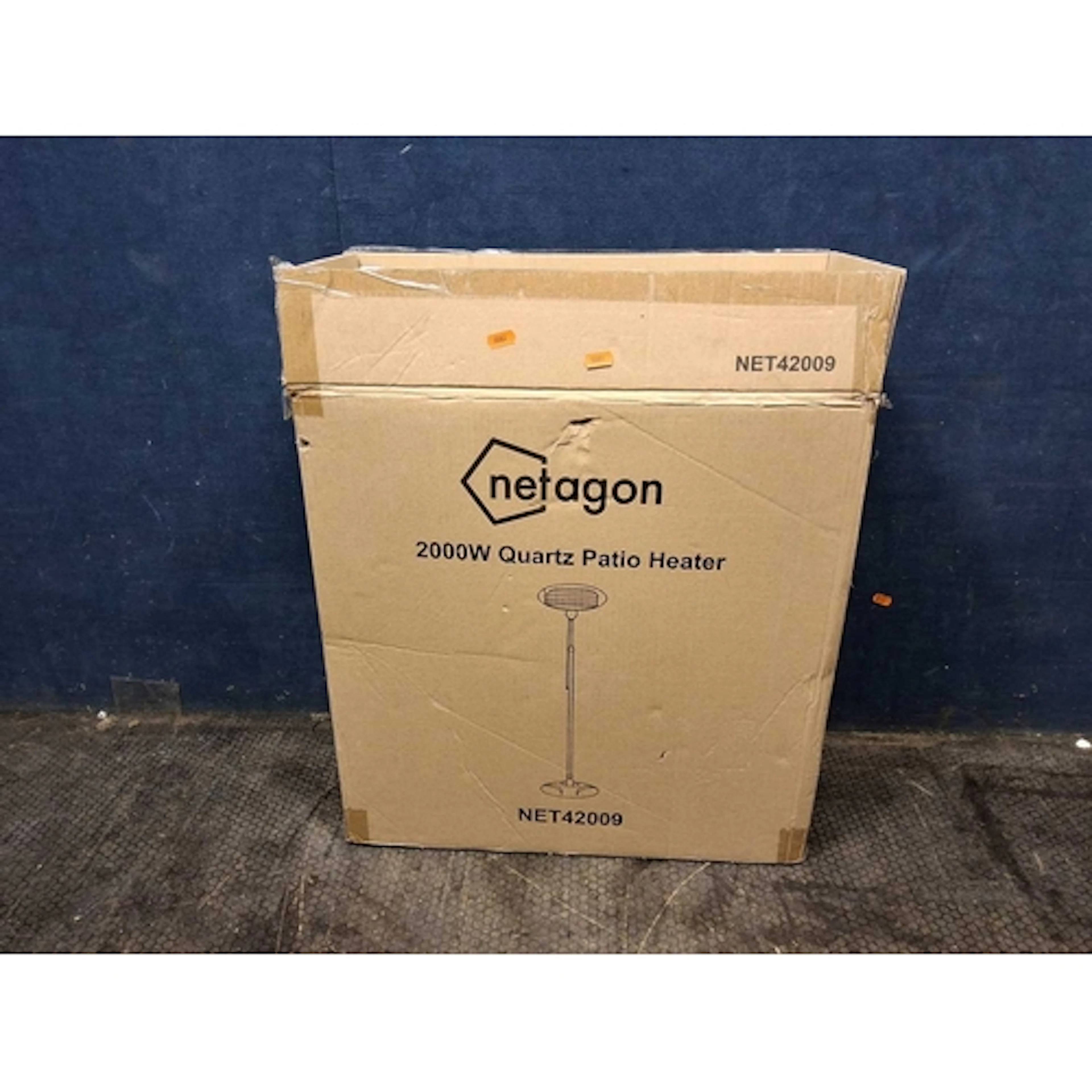 a NEW IN BOX NETAGON 2000W QUARTZ PATIO HEATER (box opened U...