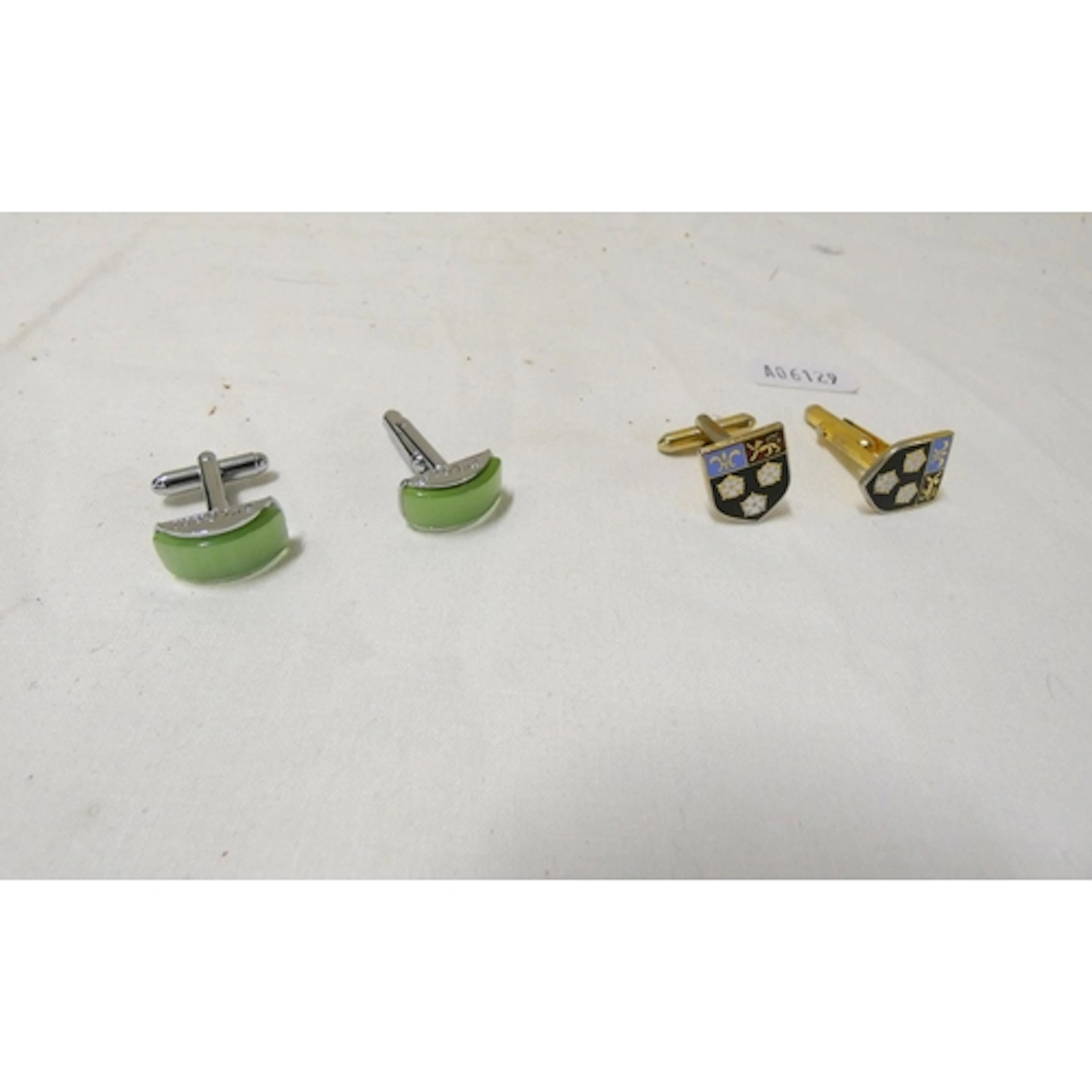 Set of men's Bulgari cufflinks and another set.