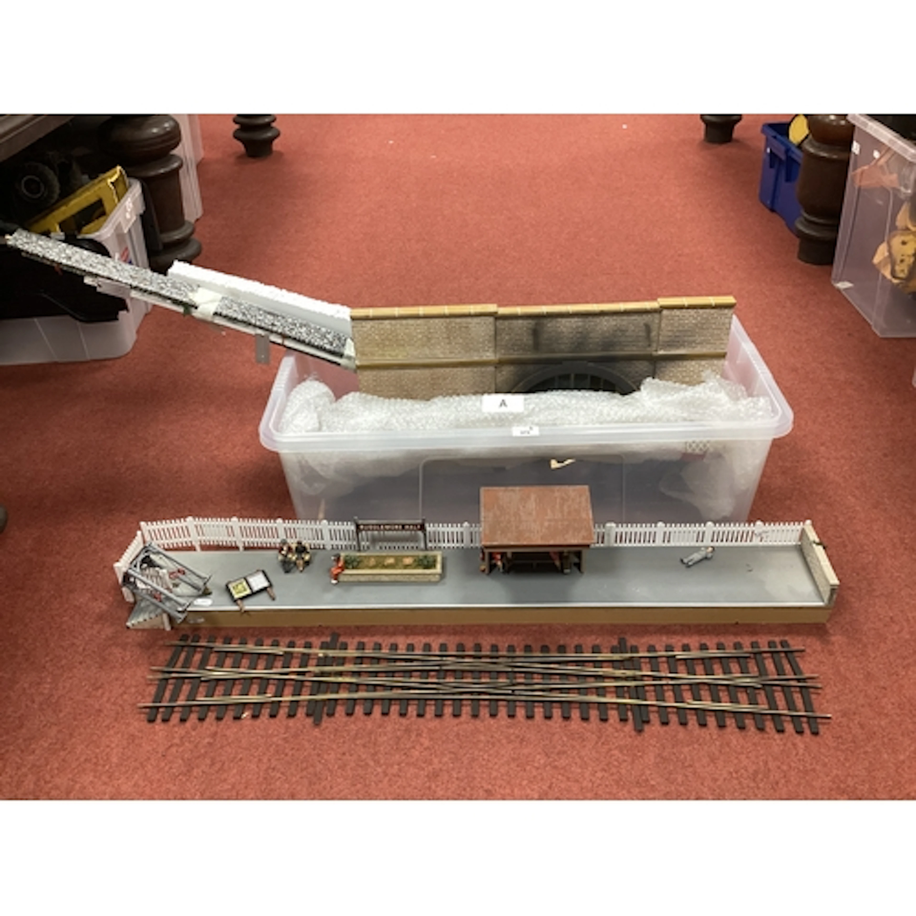 A G Scale Lineside Station Platform "Ruddlemore Halt" with A...