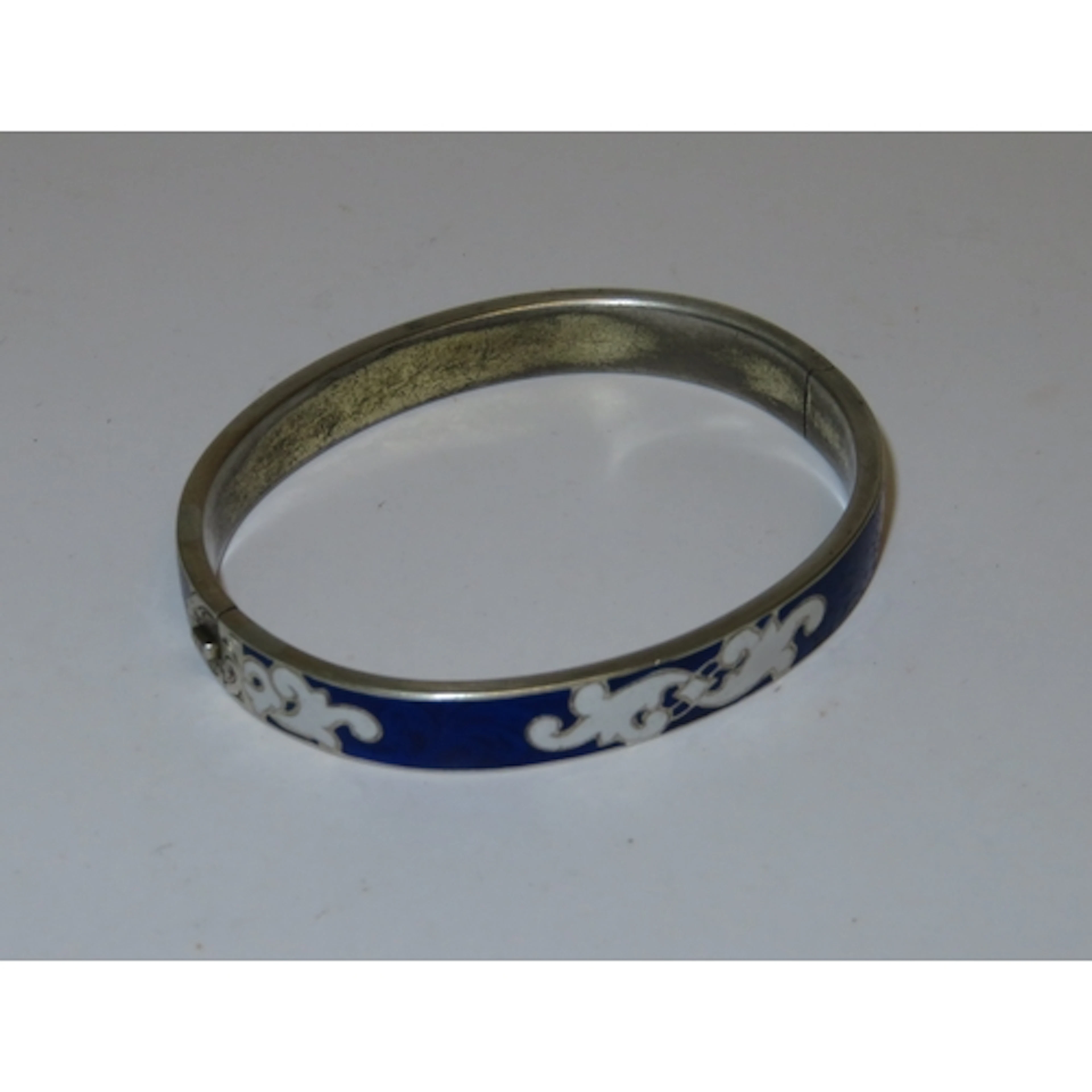 Late 19th / early 20th Century blue enamelled silver plated ...
