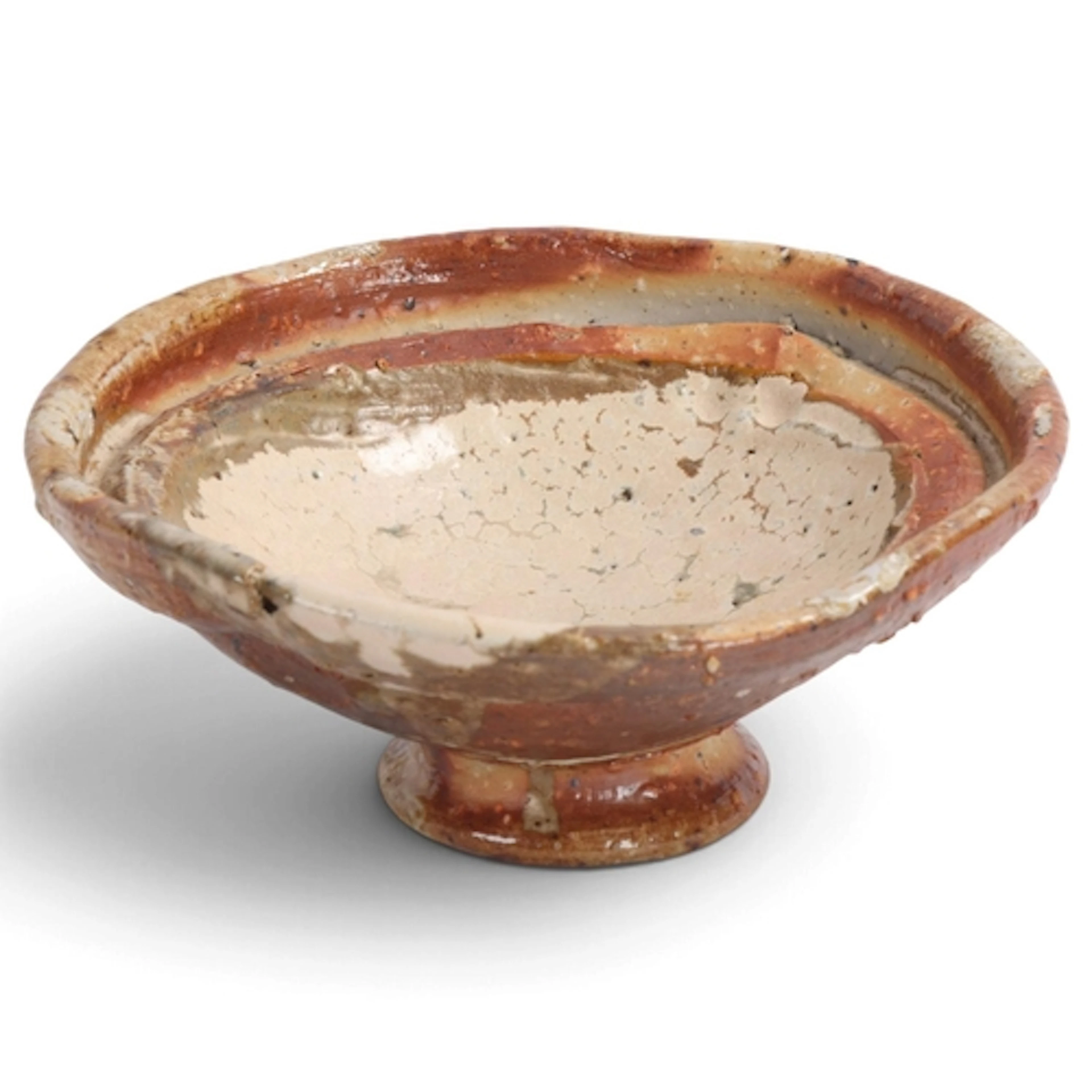 BEN BRIERLEY (b.1964) a wood fired stoneware footed bowl wit...