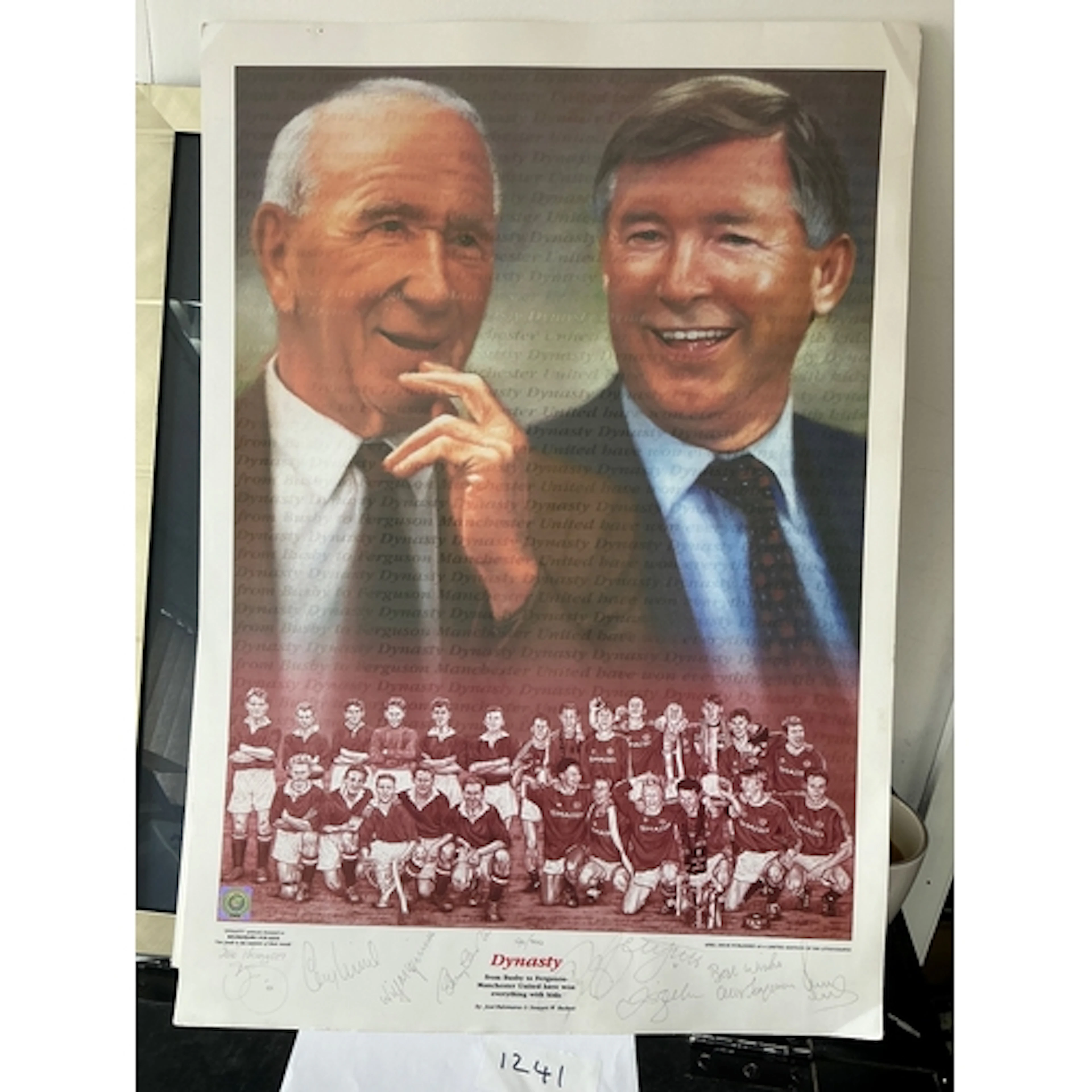 Manchester United Dynasty Signed Football Print: From reputa...