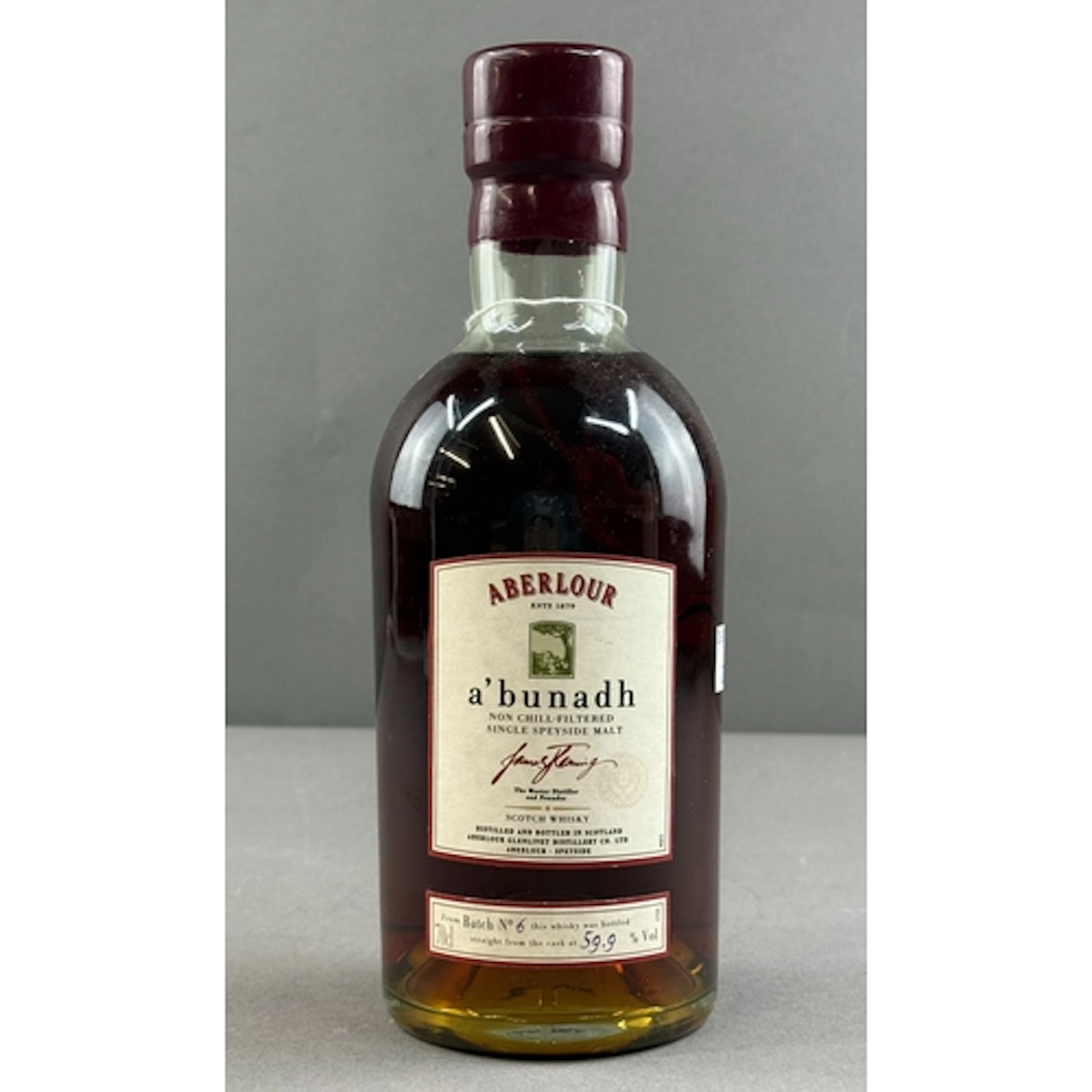 Whisky: Aberlour a'bunadh single malt whisky batch no. 6, 70...