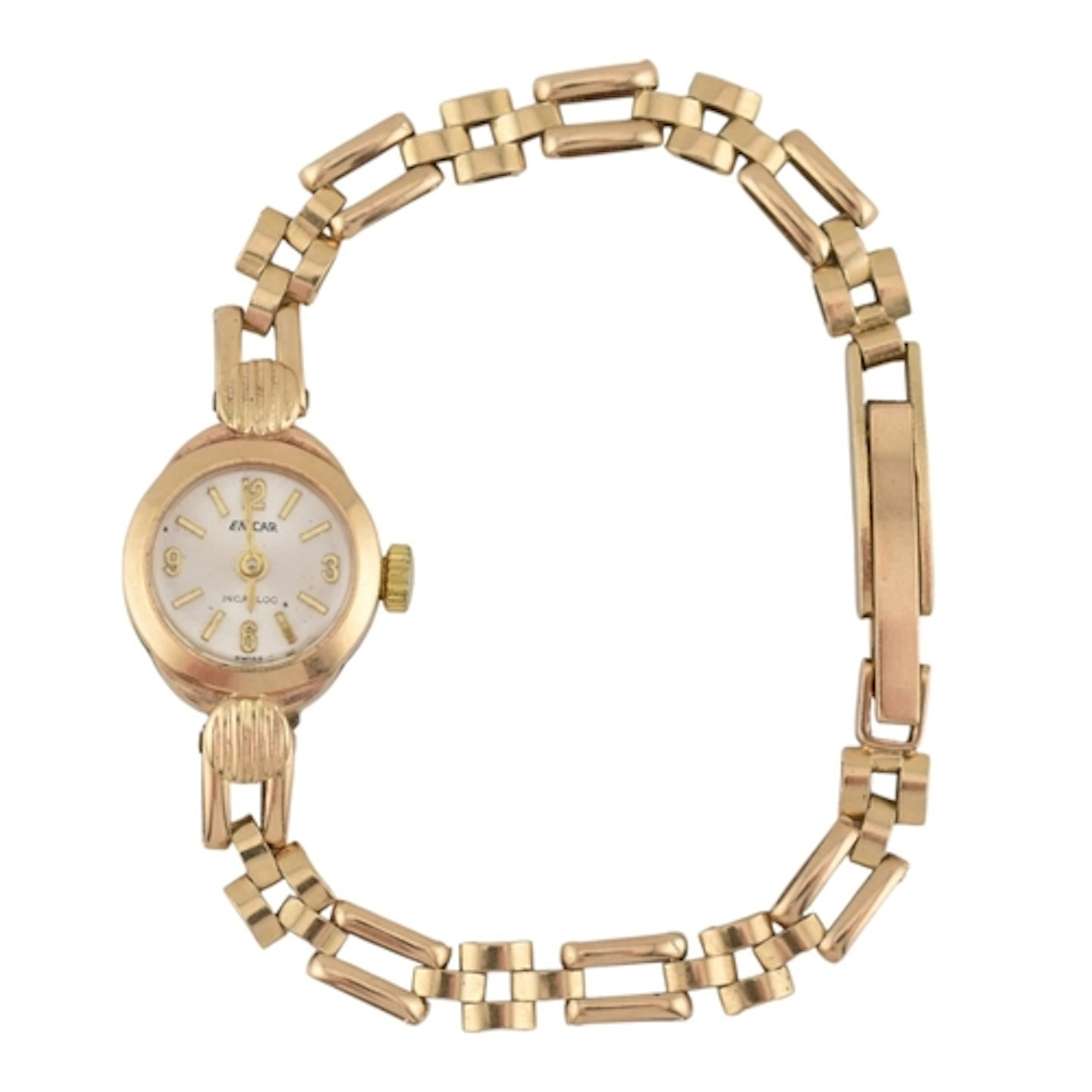 A 1960s hallmarked 9ct gold Enicar Incabloc 17 jewel wristw...