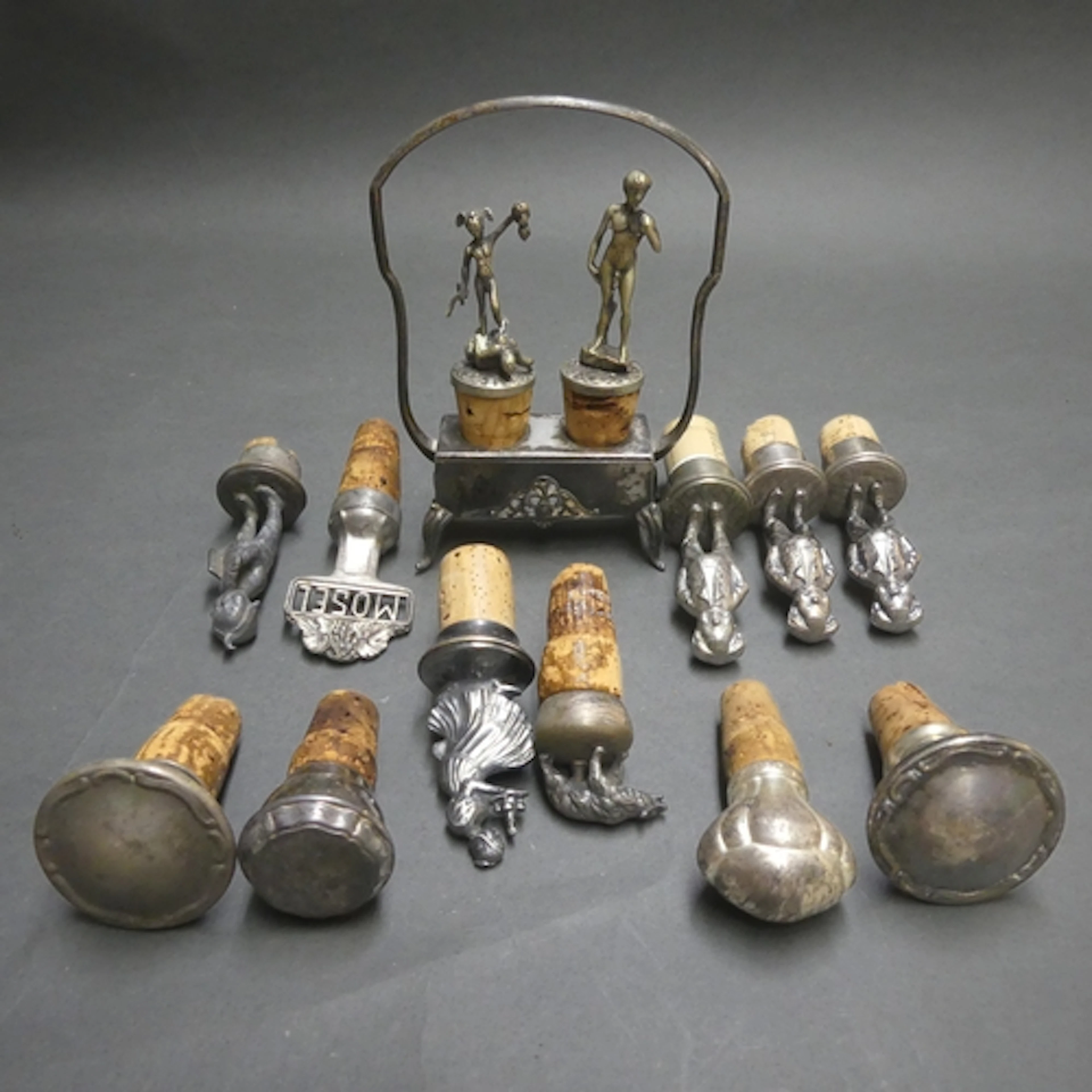 WMF - An Art Nouveau silver plated Brittania metal twin cork...