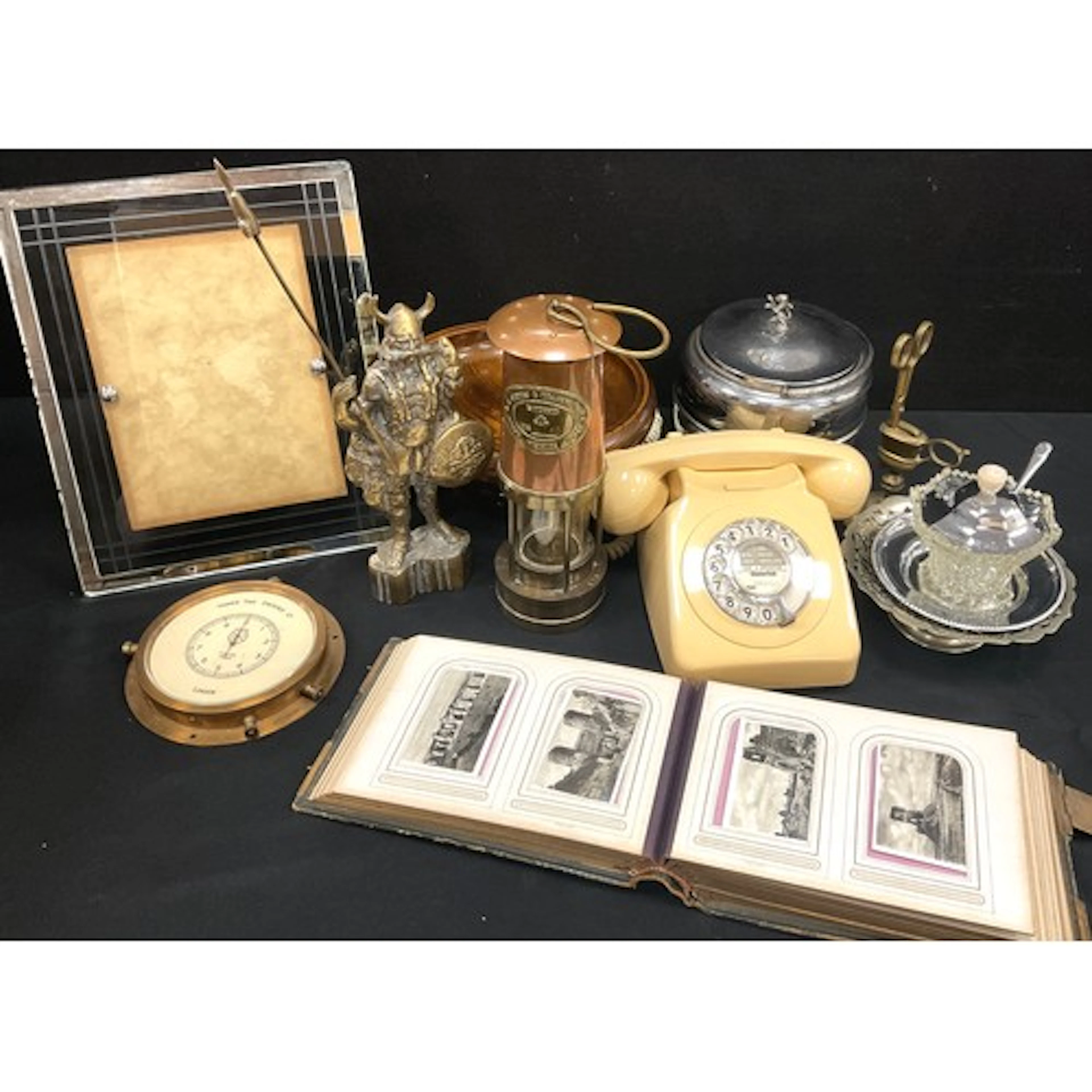 E Thomas & Williams Ltd Cambrian miners lamp; cream cradle ...