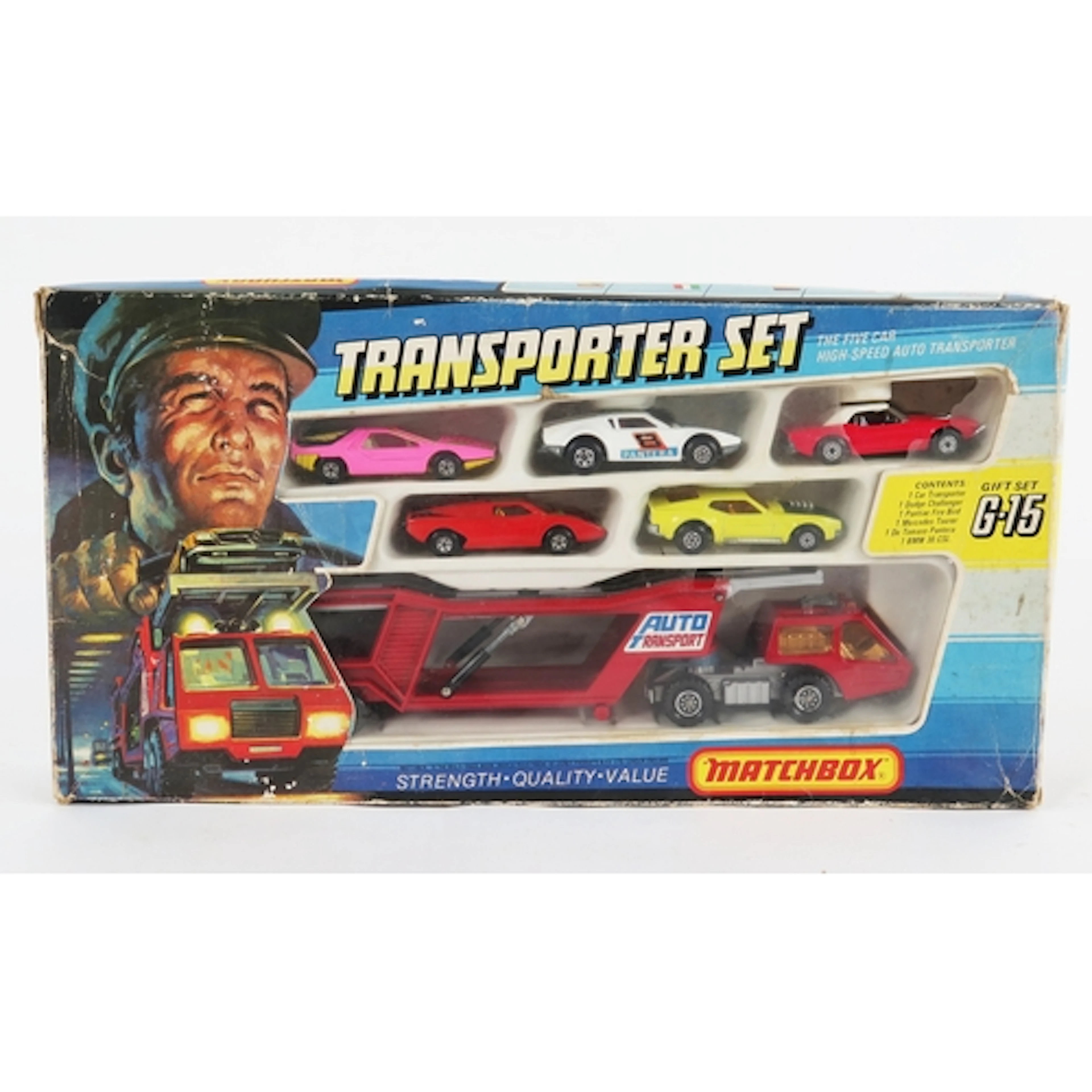 Matchbox Superfast G-15 Car Transporter Set with 75 Alfa Car...