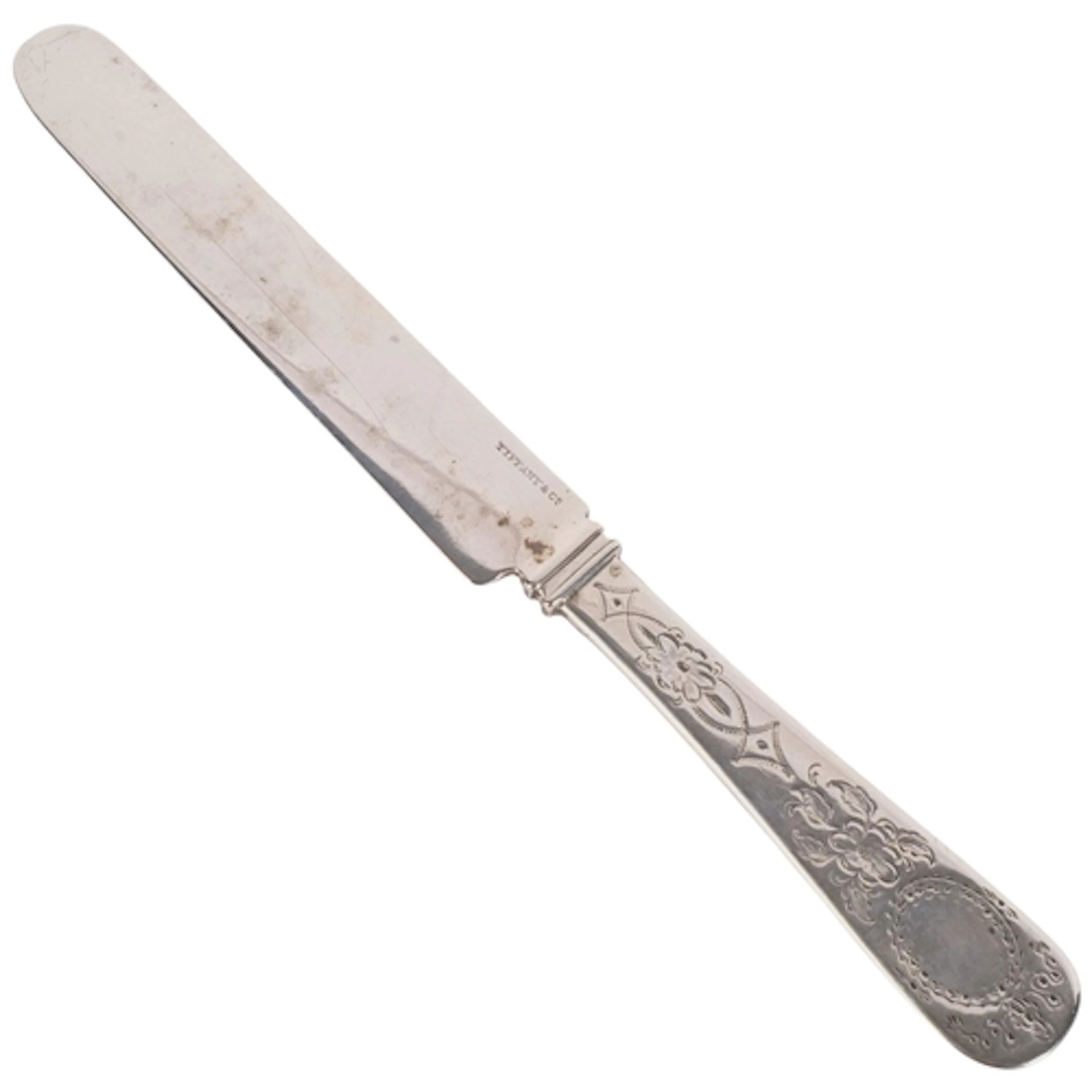 TIFFANY & CO - A sterling silver butter knife, L20cm, 64.8g
