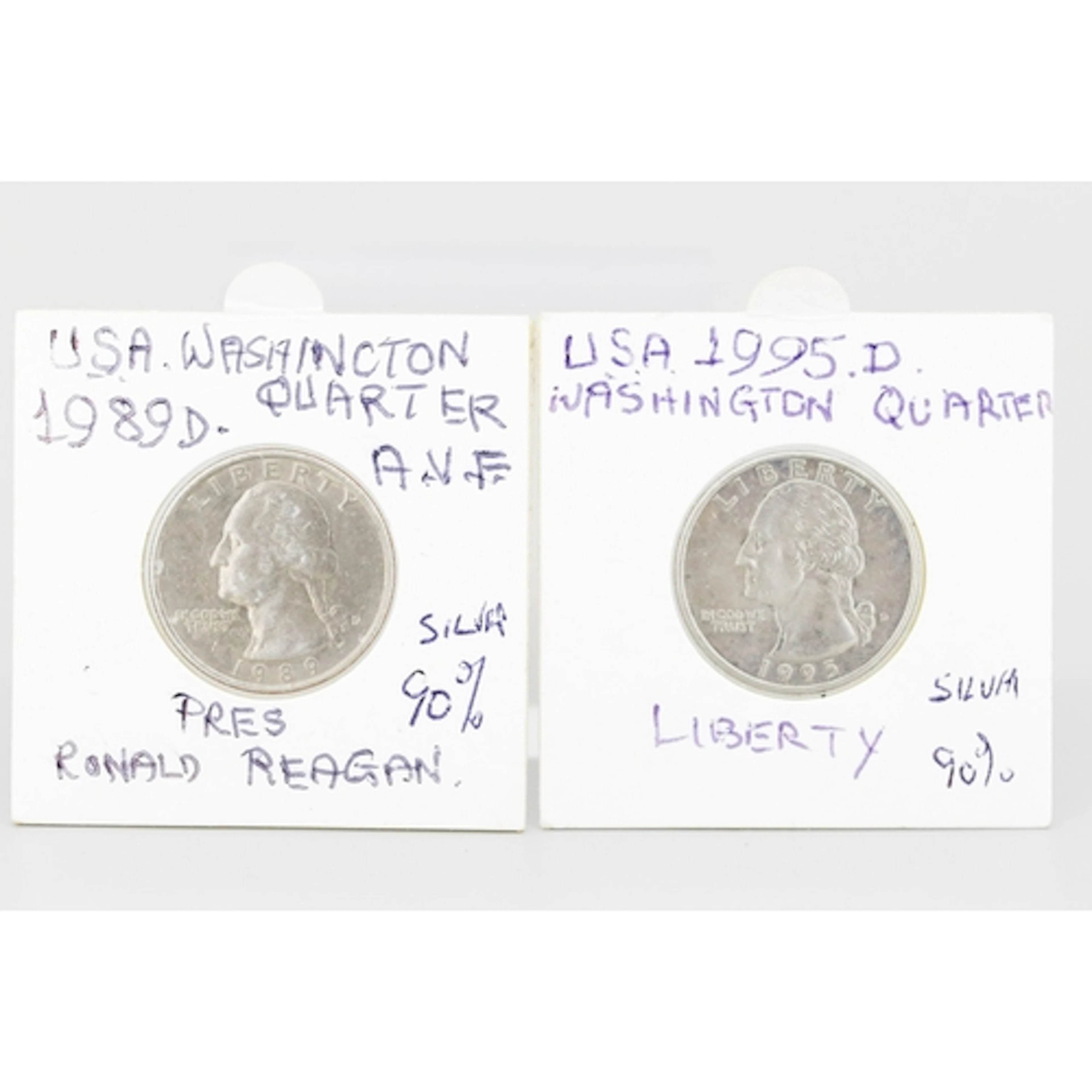 Silver United States of America Washington Quarter Coin 1989