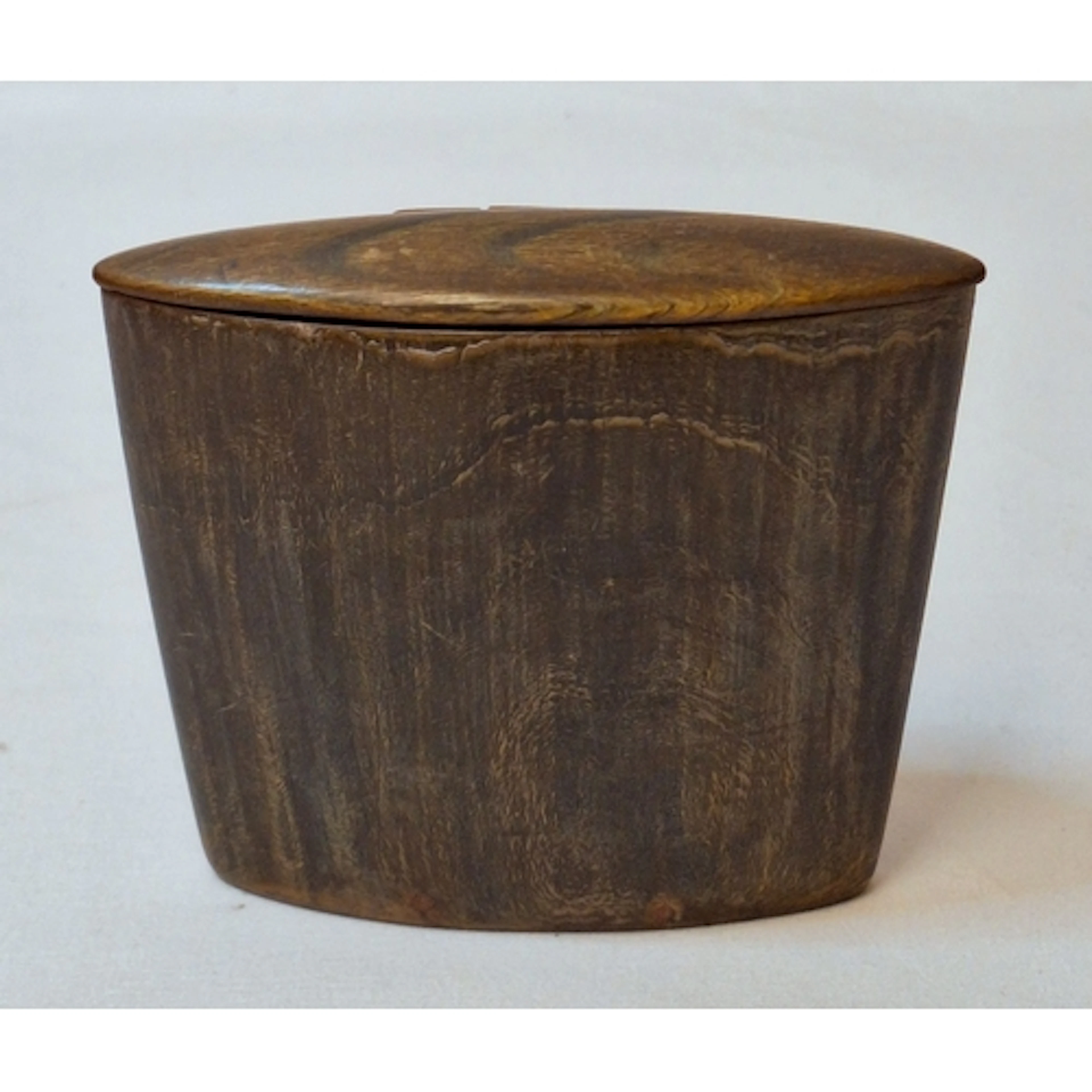 Antique Horn Tobacco Box with belt clip & hinged lid approx....