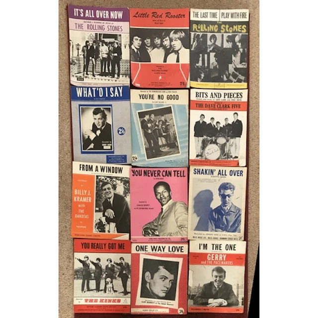 A good collection of 1960s original sheet music, Rolling Sto...
