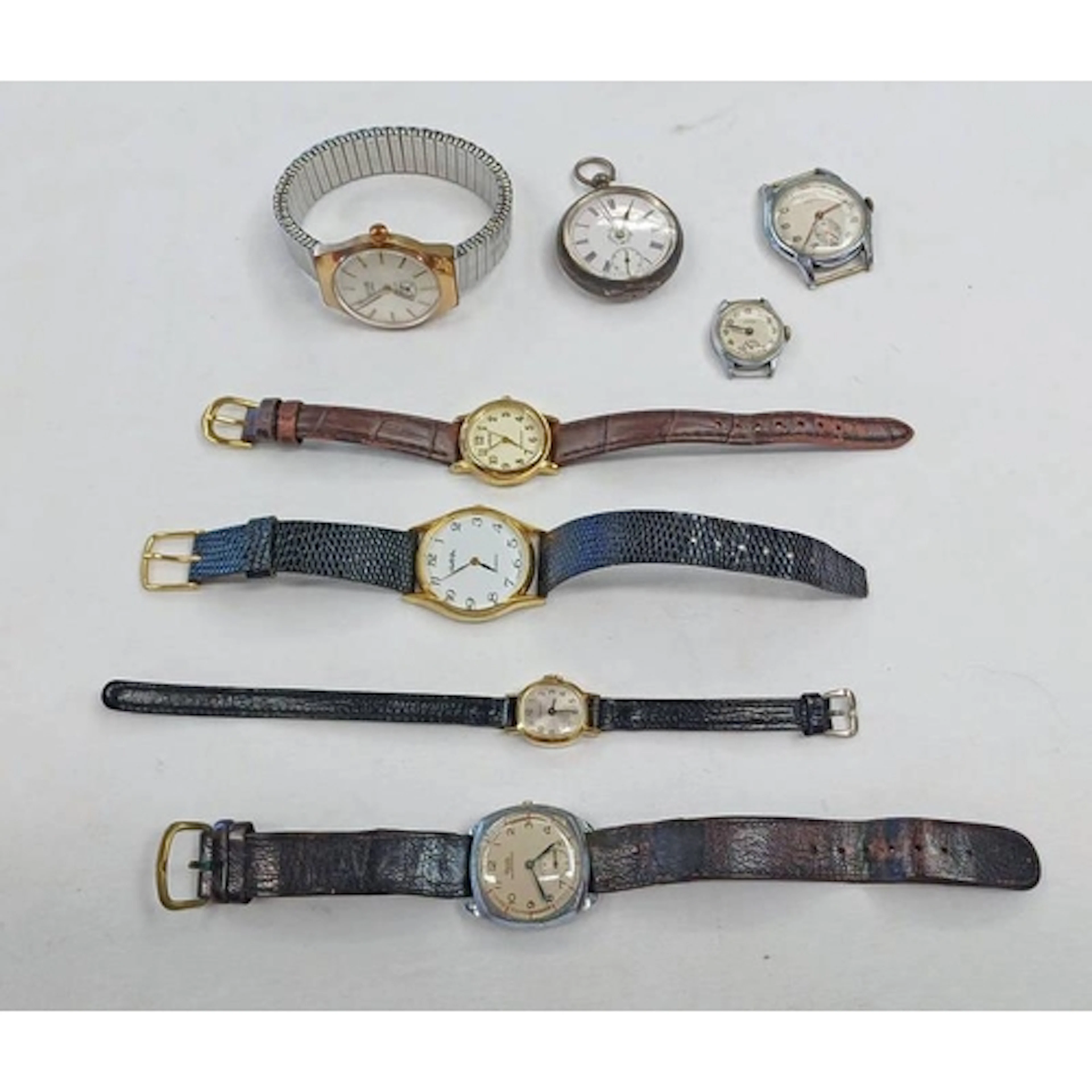 935 SILVER FOB WATCH, ROME SEVEN WRISTWATCH, CORVETTE WRISTW...