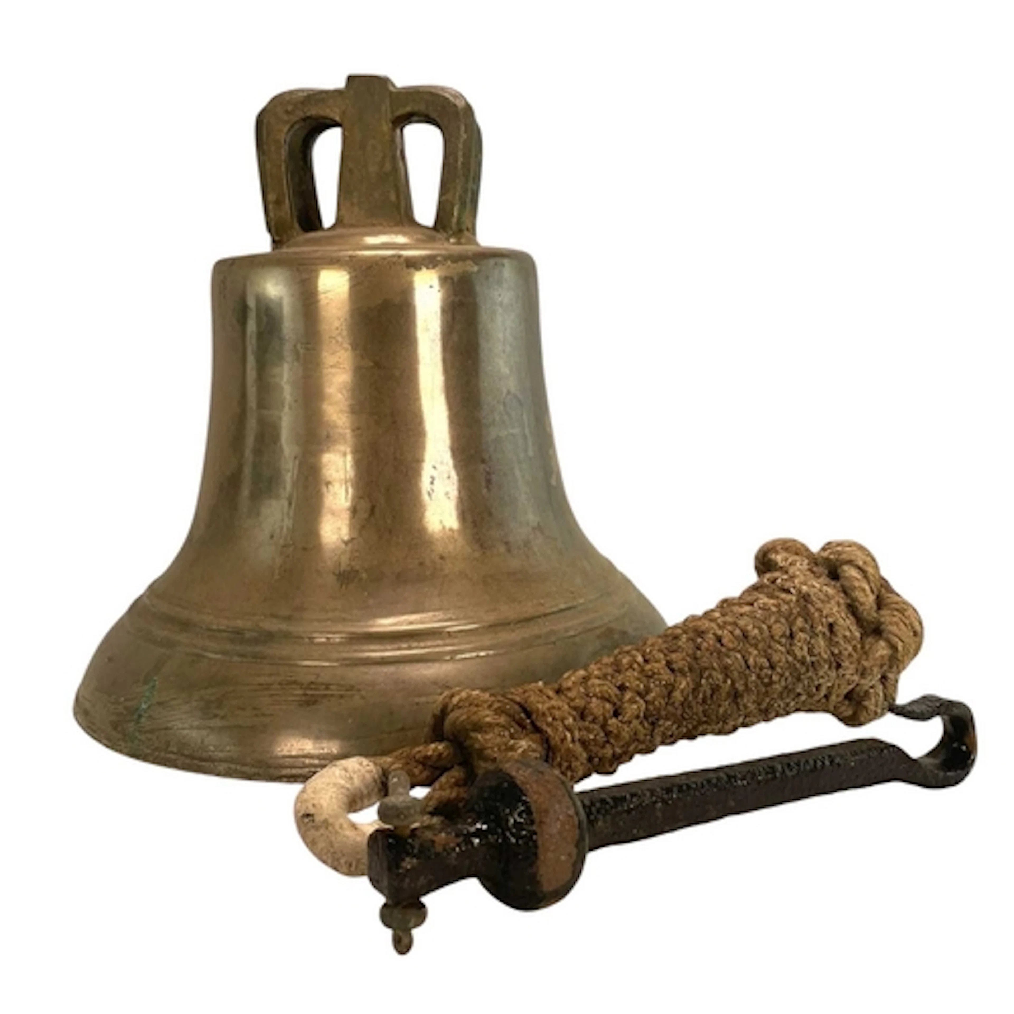 A large 20th century solid bronze ship's bell of typical for...