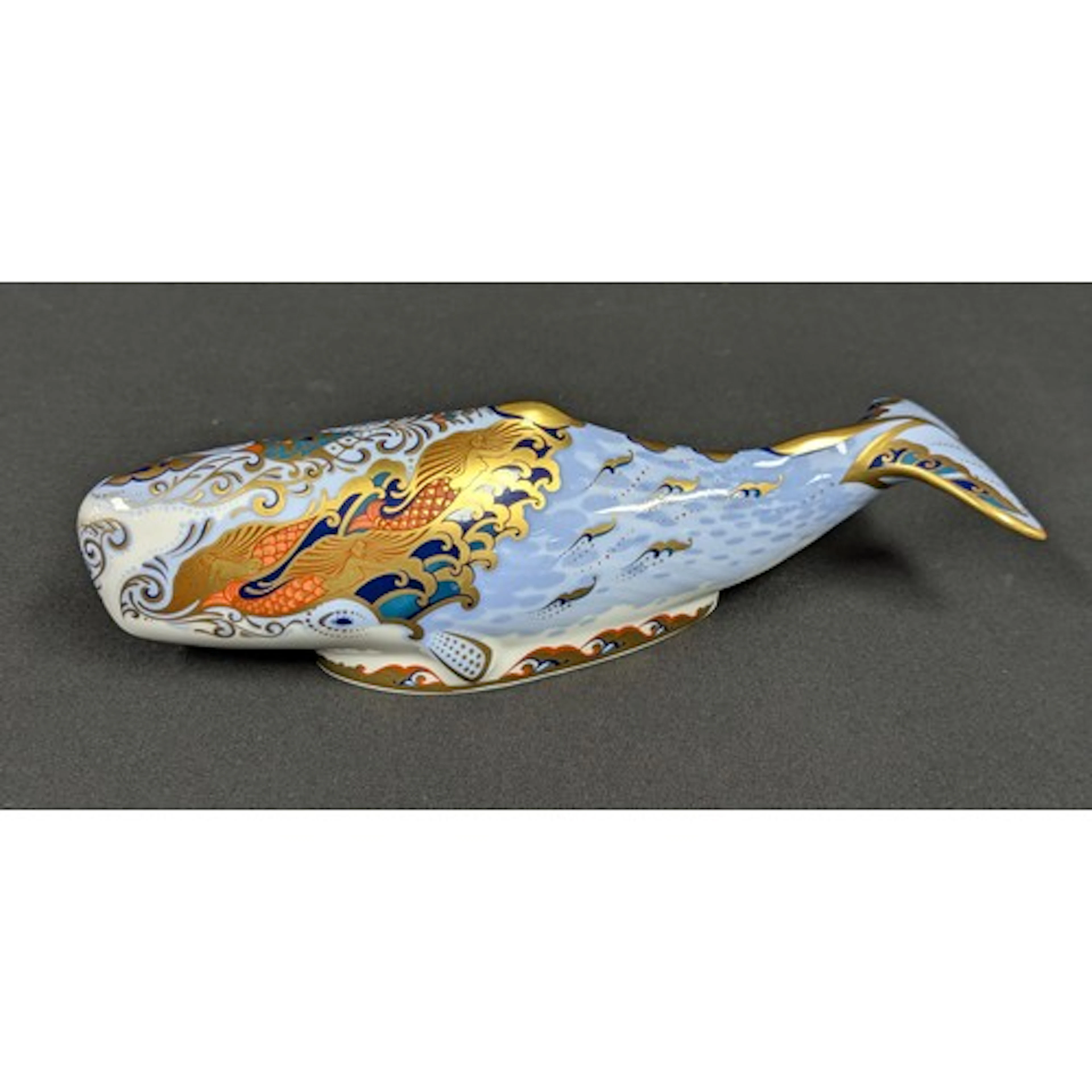 A Royal Crown Derby paperweight, Oceanic Whale, Collectors G...