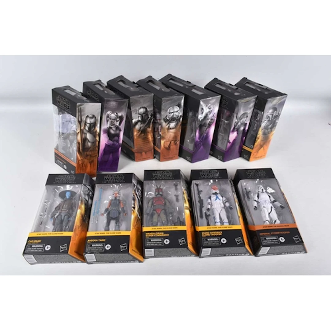 TWELVE BOXED HASBRO DISNEY STAR WARS THE BLACK SERIES FIGURE...