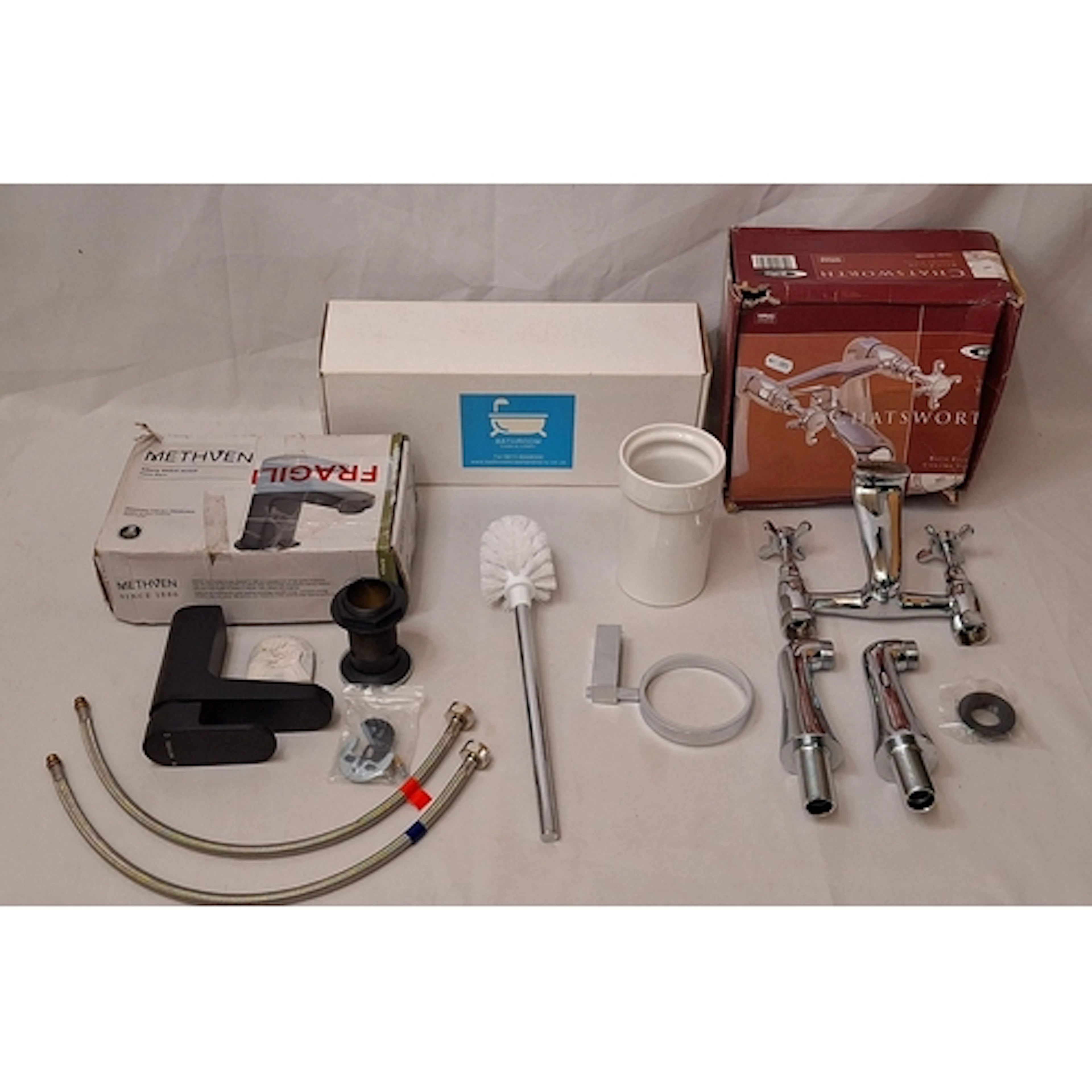 Cuba Ceramic Toilet Brush Holder, Chatsworth filler chrome ...