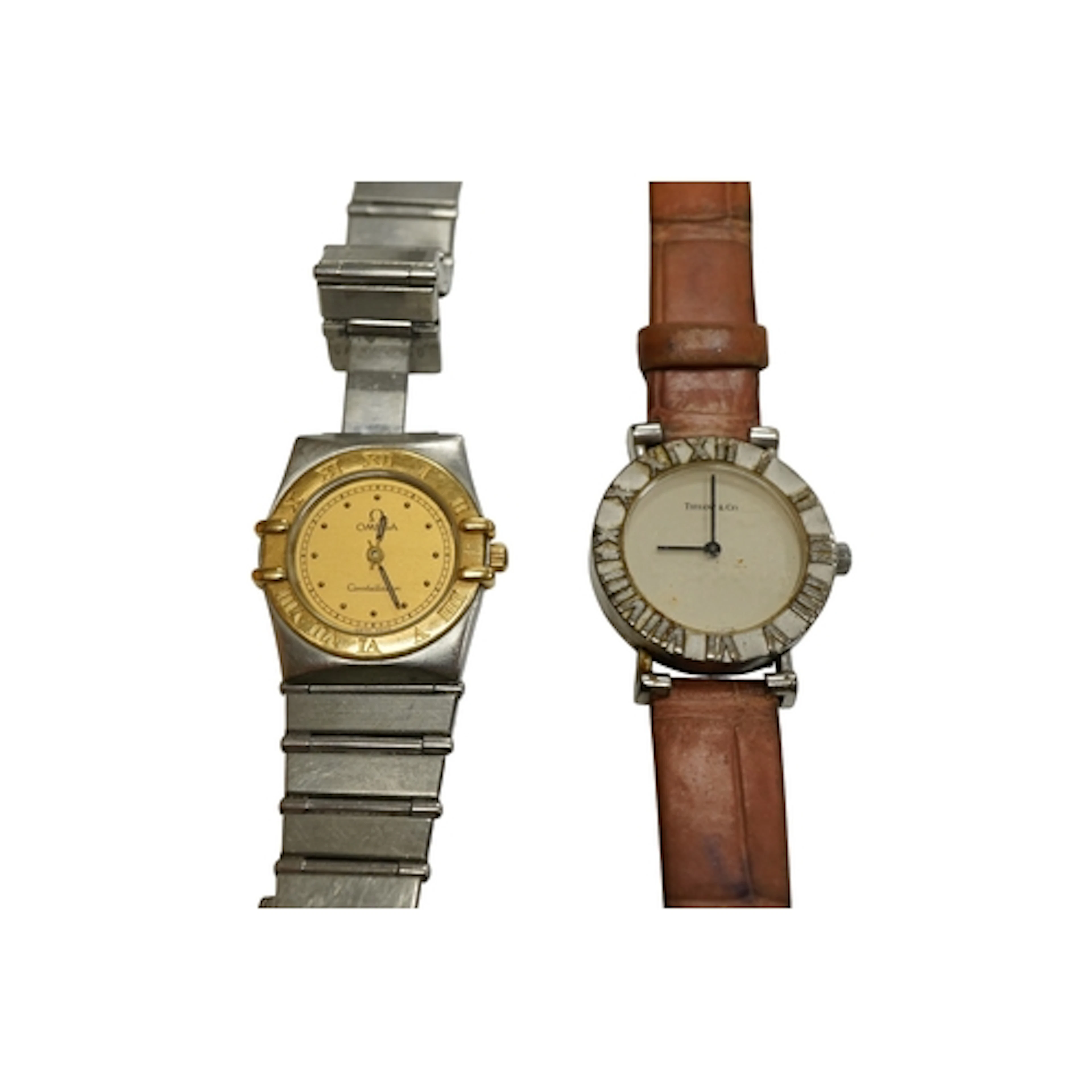 A lady's steel and gold plated Omega Constellation quartz wr...