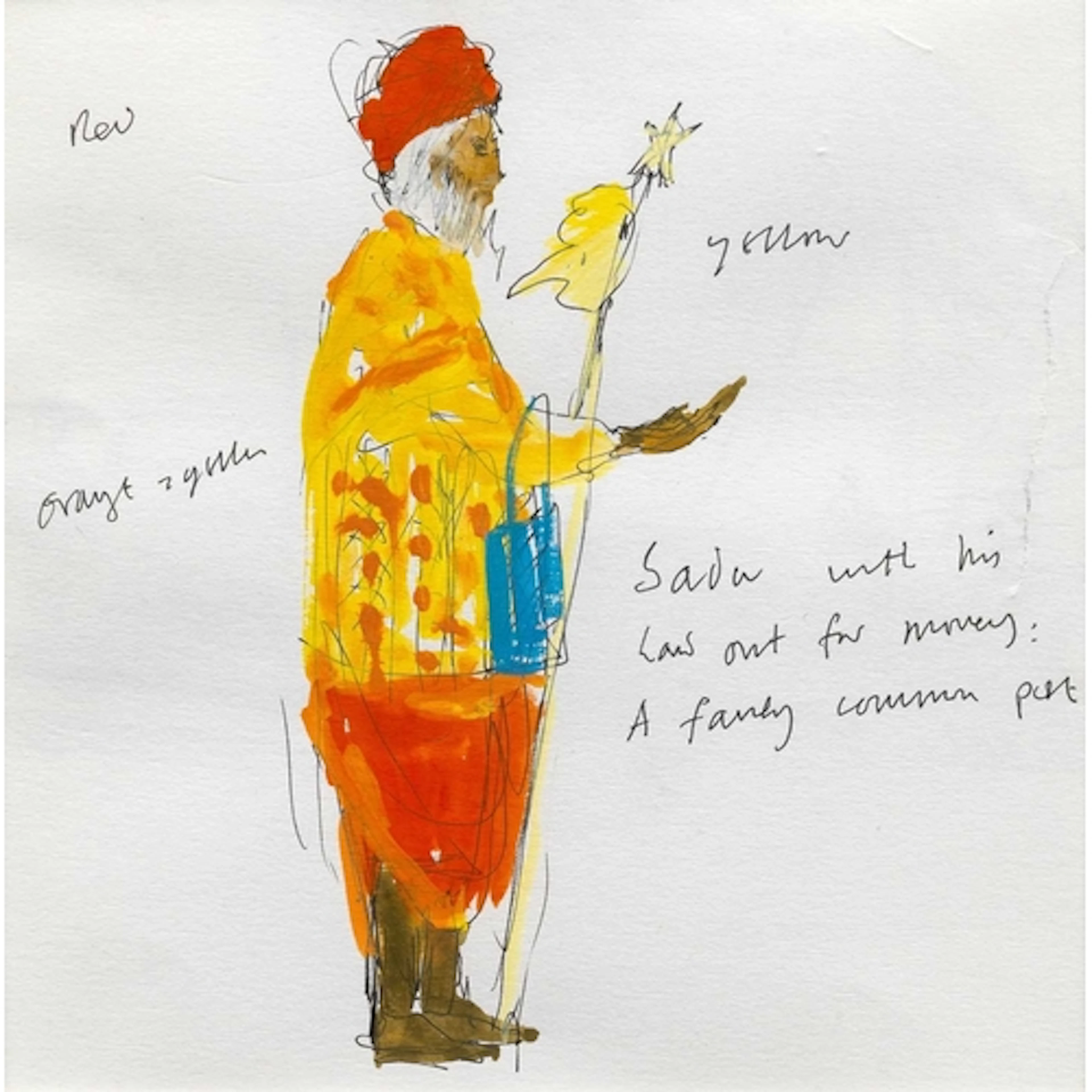 § John MILLER (1931-2002) Sadu, Goa Gouache, stamp signed, i...