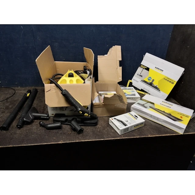 A KARCHER SC2 STEAM CLEANER in original box, window, floor, ...