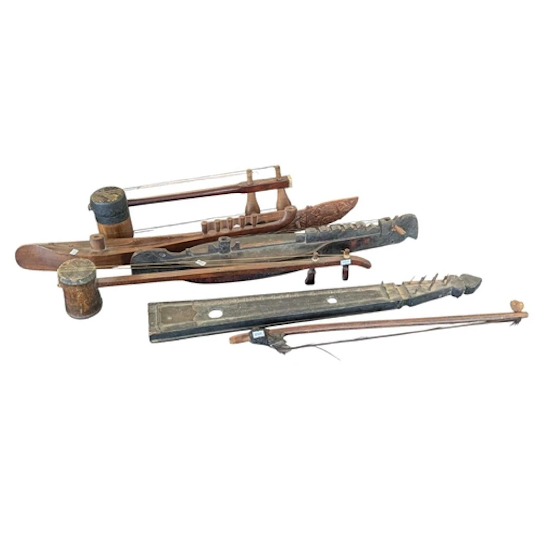 Collection of five traditional Southeast Asian ethnographic ...