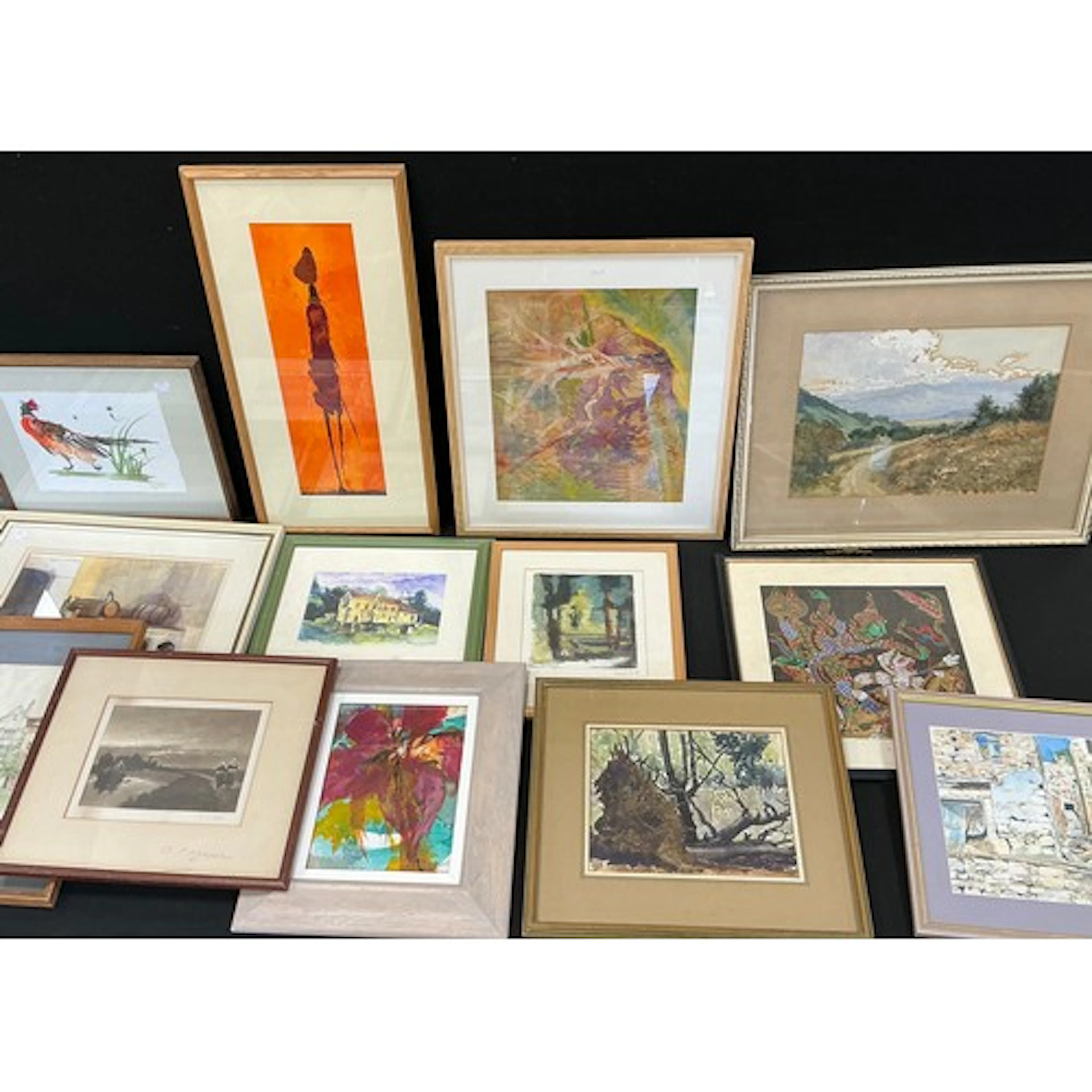 A group of paintings and prints - Patricia Burnett Stuart, F...