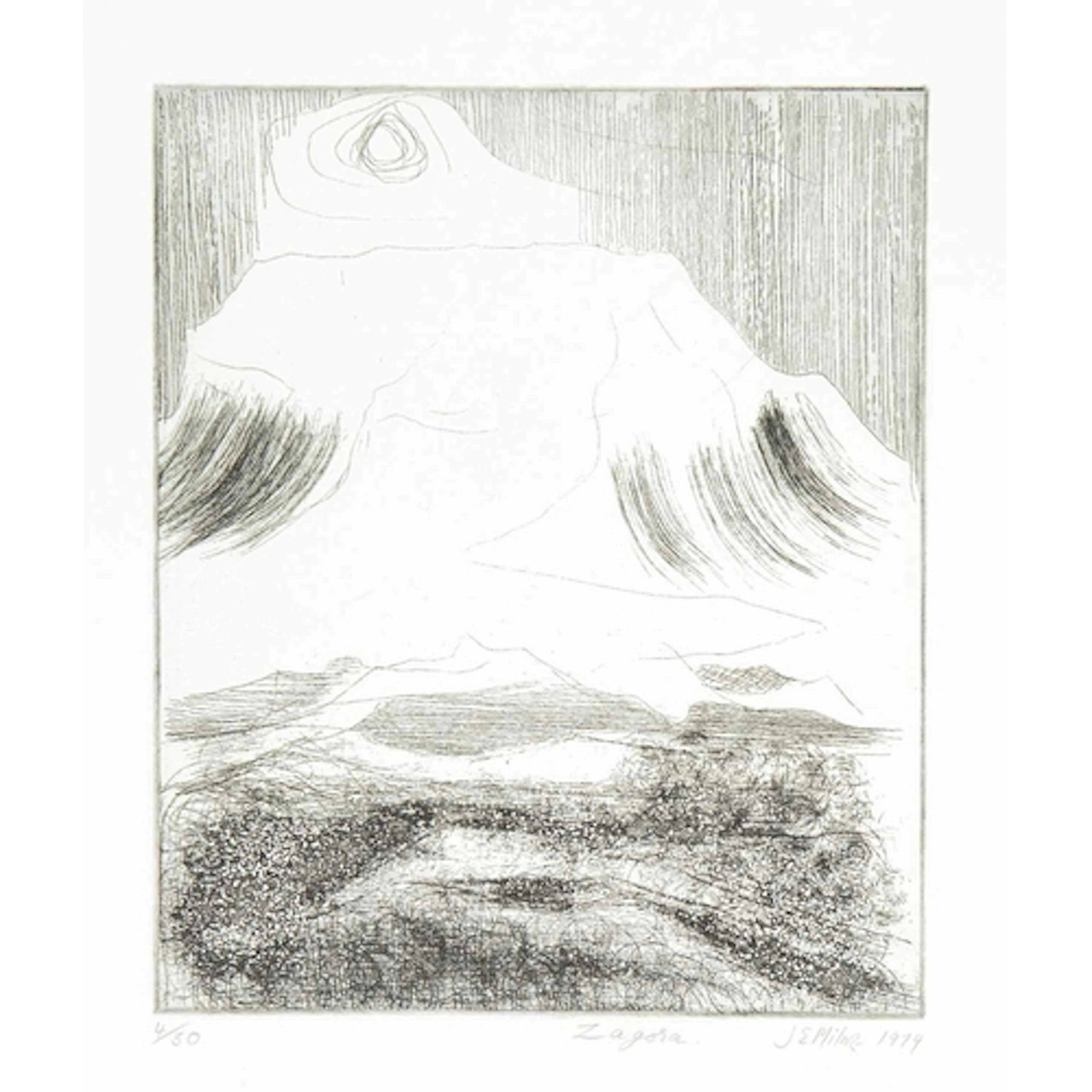 § John Erskine MILNE (1931-1978) Zagora (1974) Etching, sign...