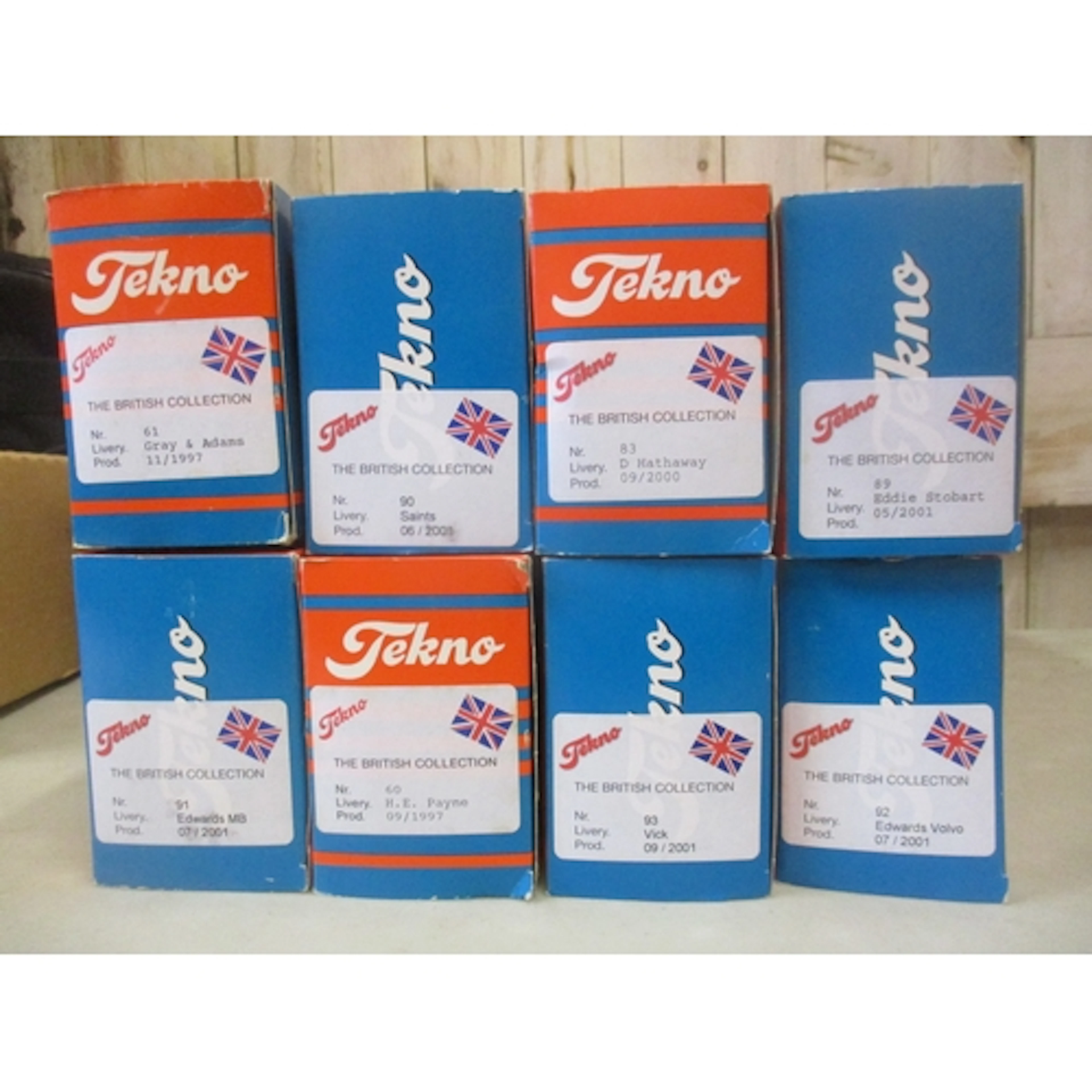 Tekno. Range of The British Collection 1/50 scale trucks, ge...