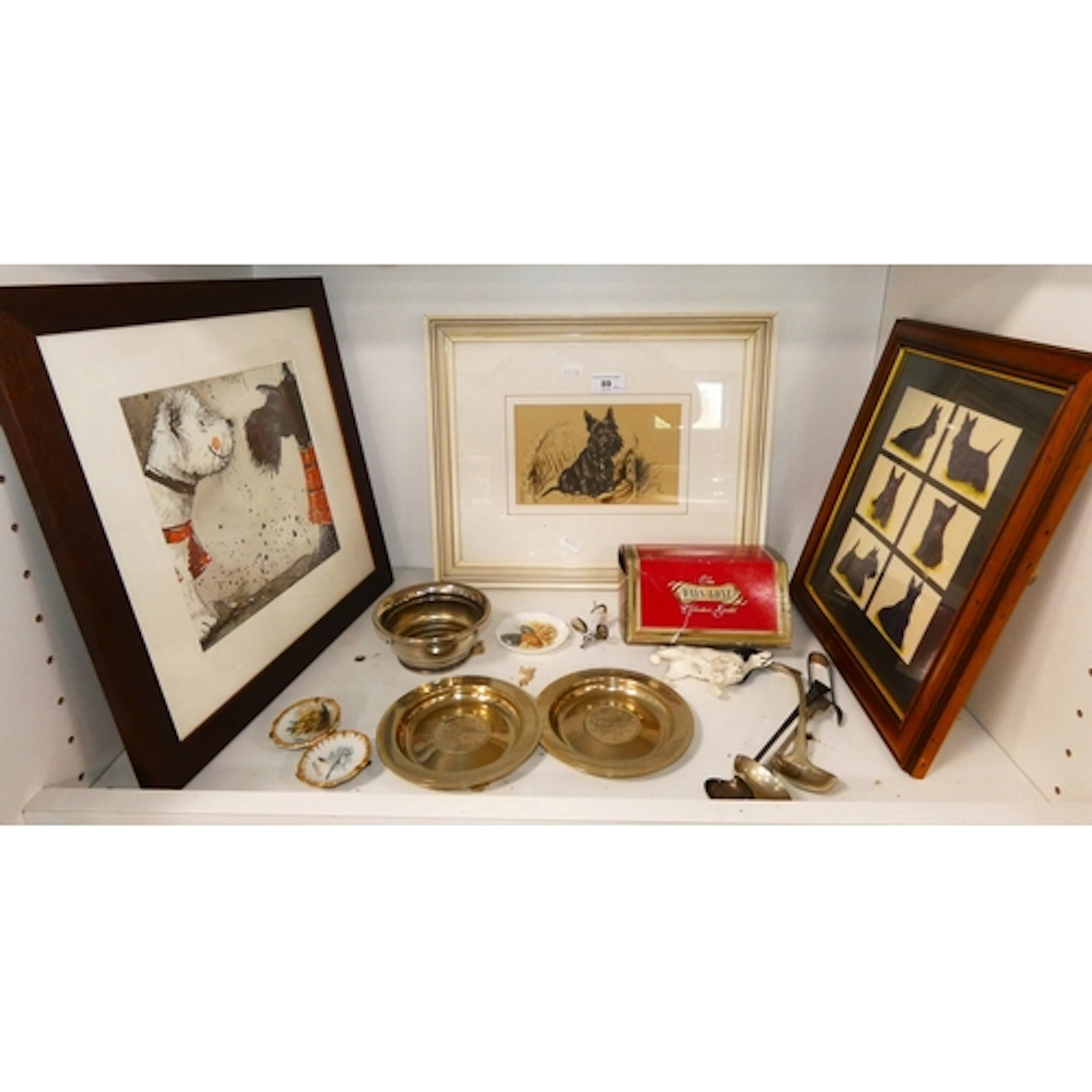After Lucy Dawson print study of a Terrier dog, with two oth...