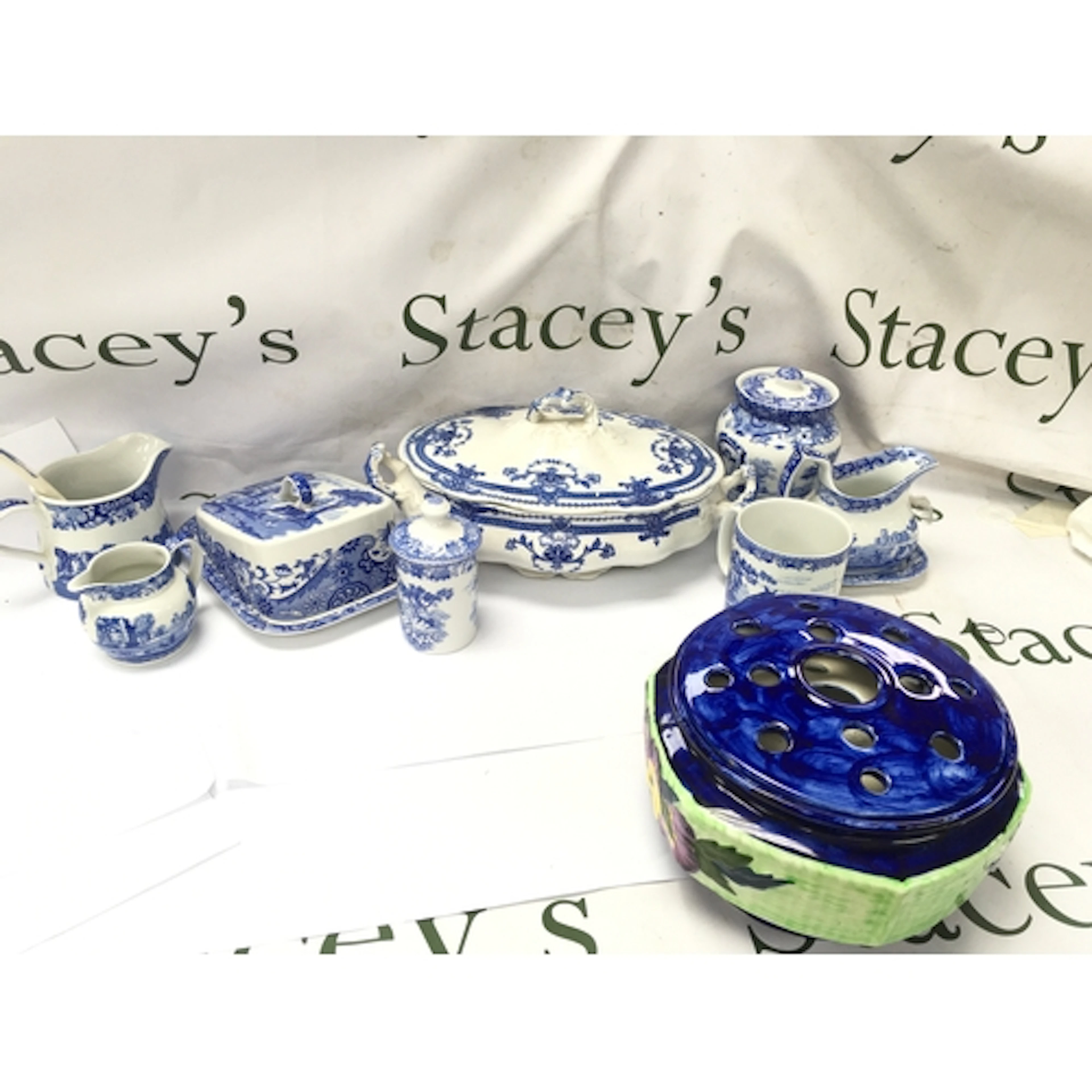 A collection of Spode tableware and a Malingware flower arra...