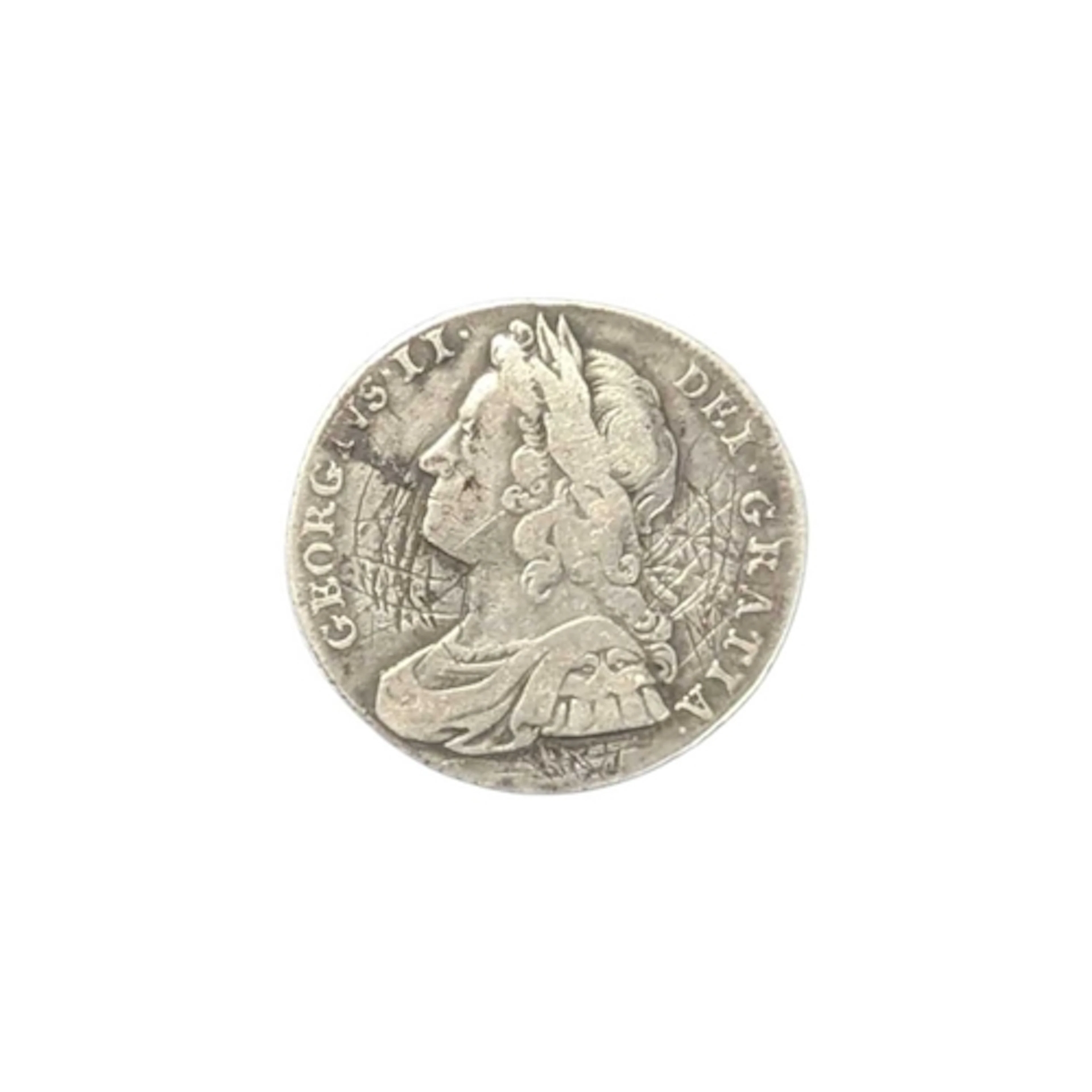 18th century, 1732 King George II British .925 SILVER One Sh...