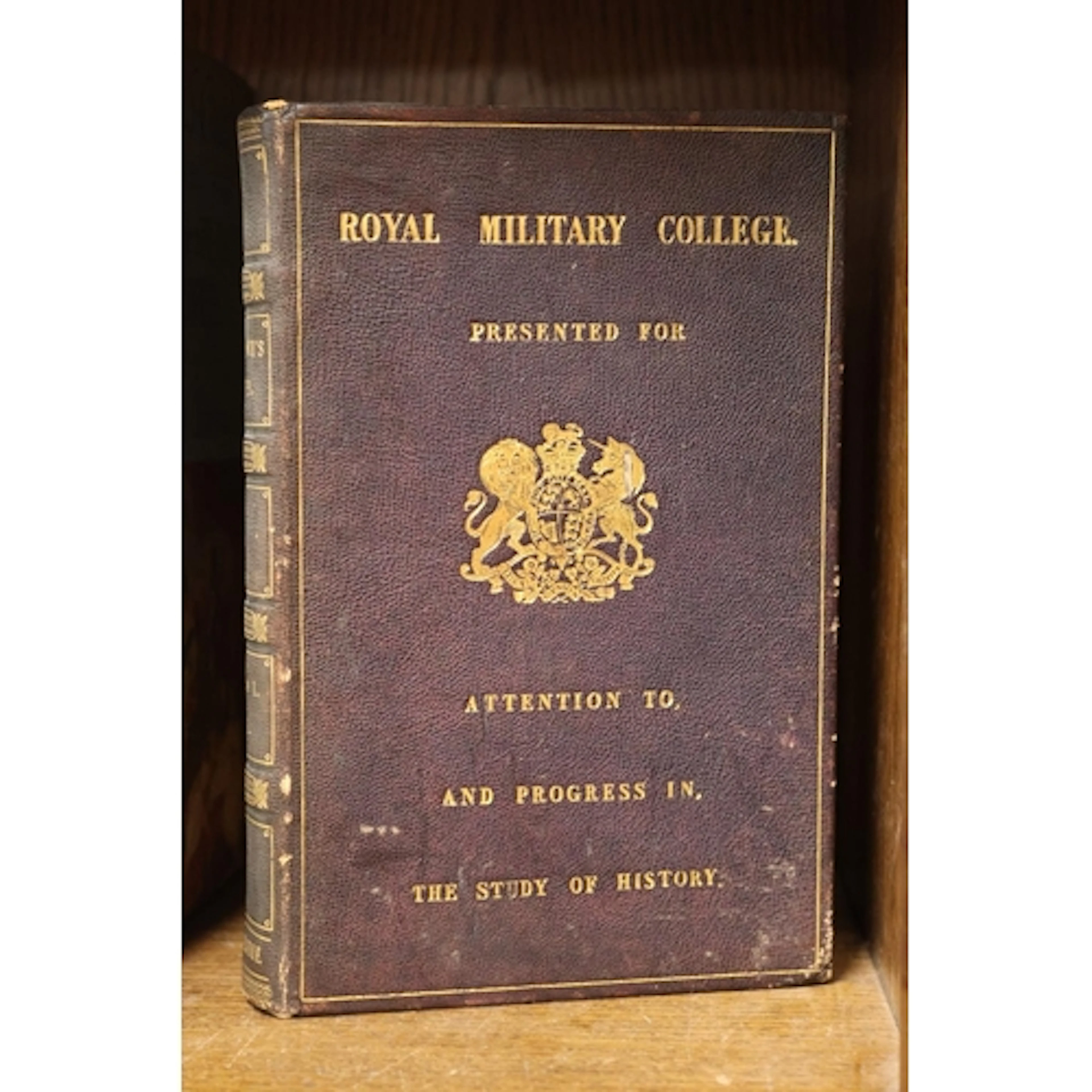 Plutarchs Lives leather bound Royal Military College Present...