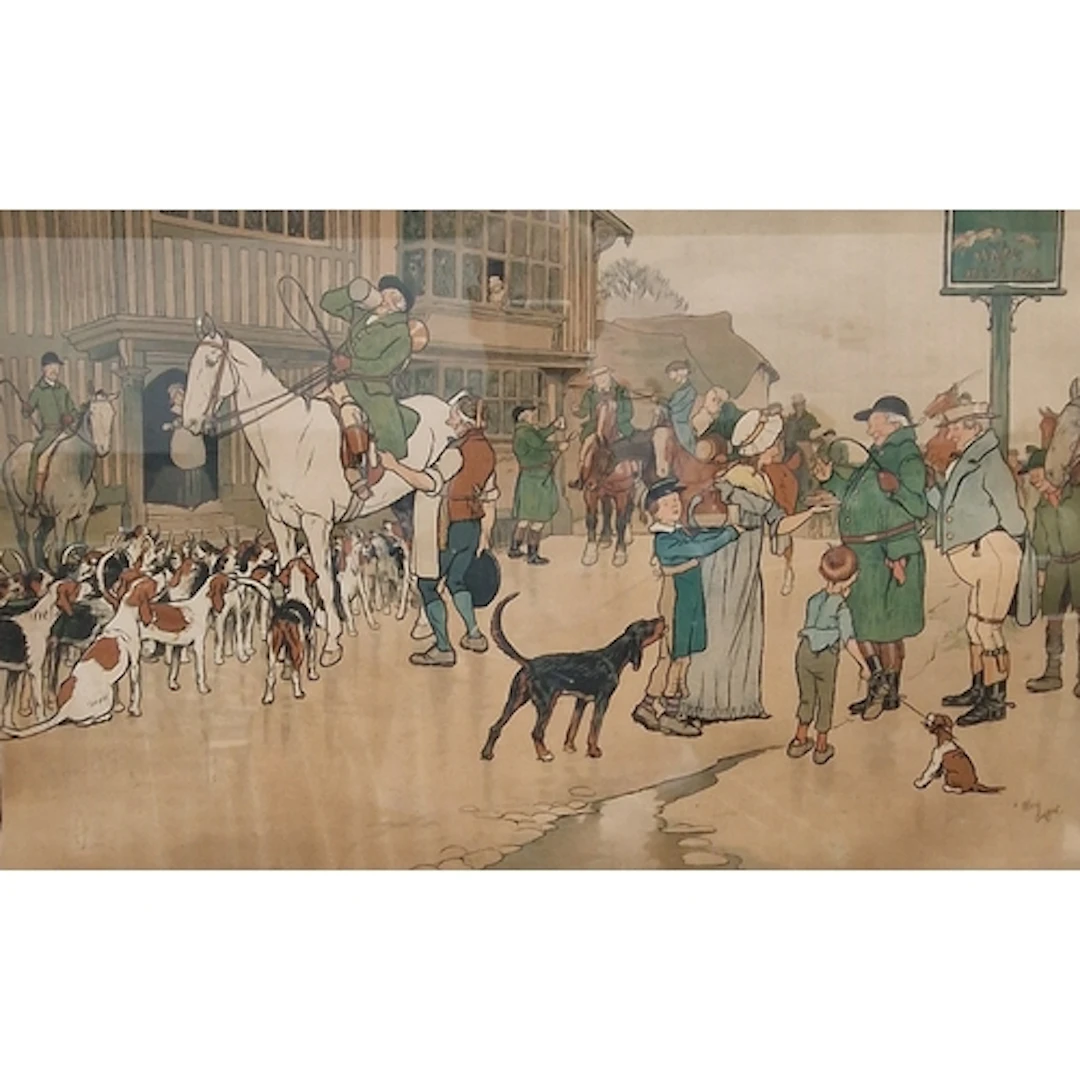 CECIL ALDIN. The Harefield Harriers (The Meet at the Hare an...