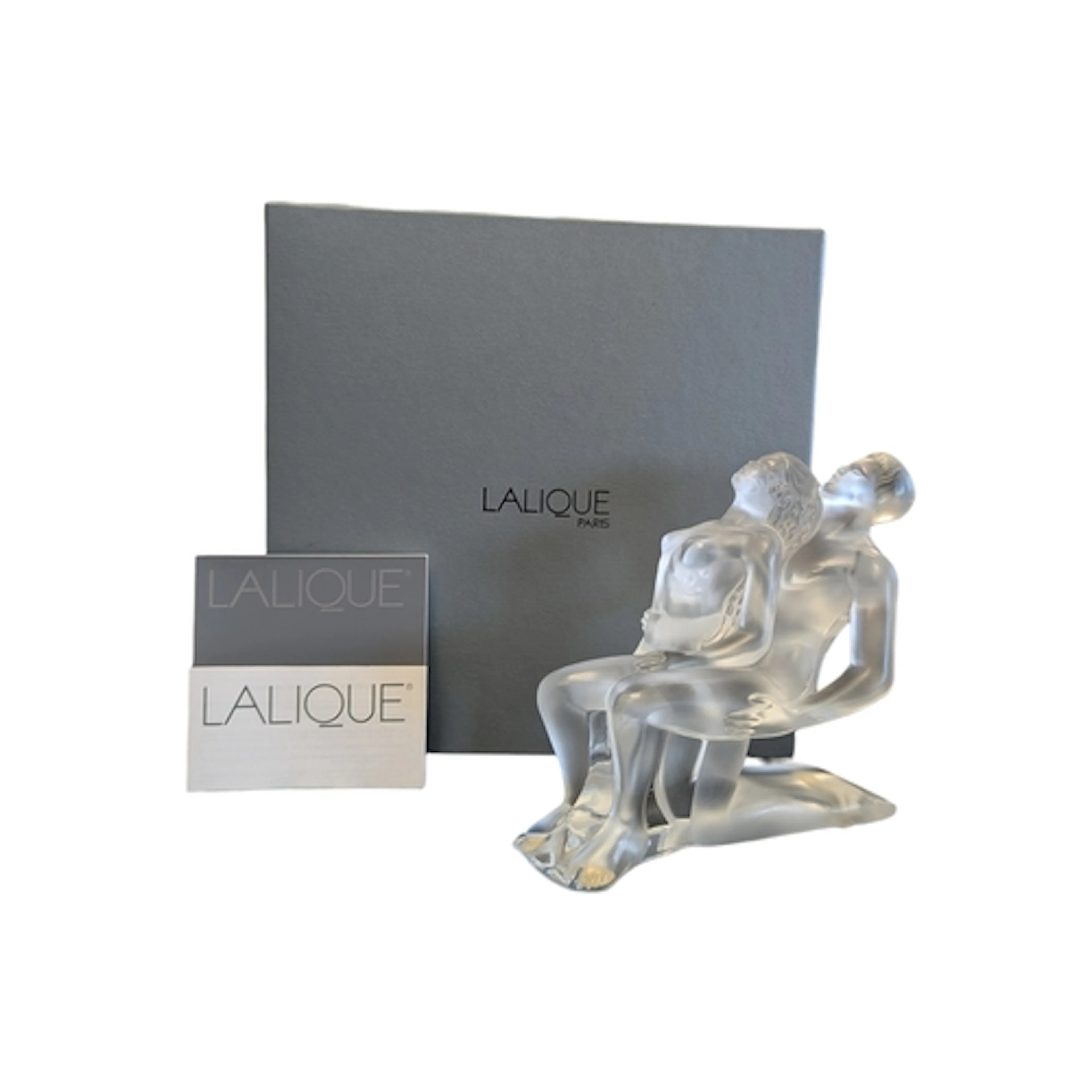Lalique - Late 20th century crystal glass sculpture of dance...