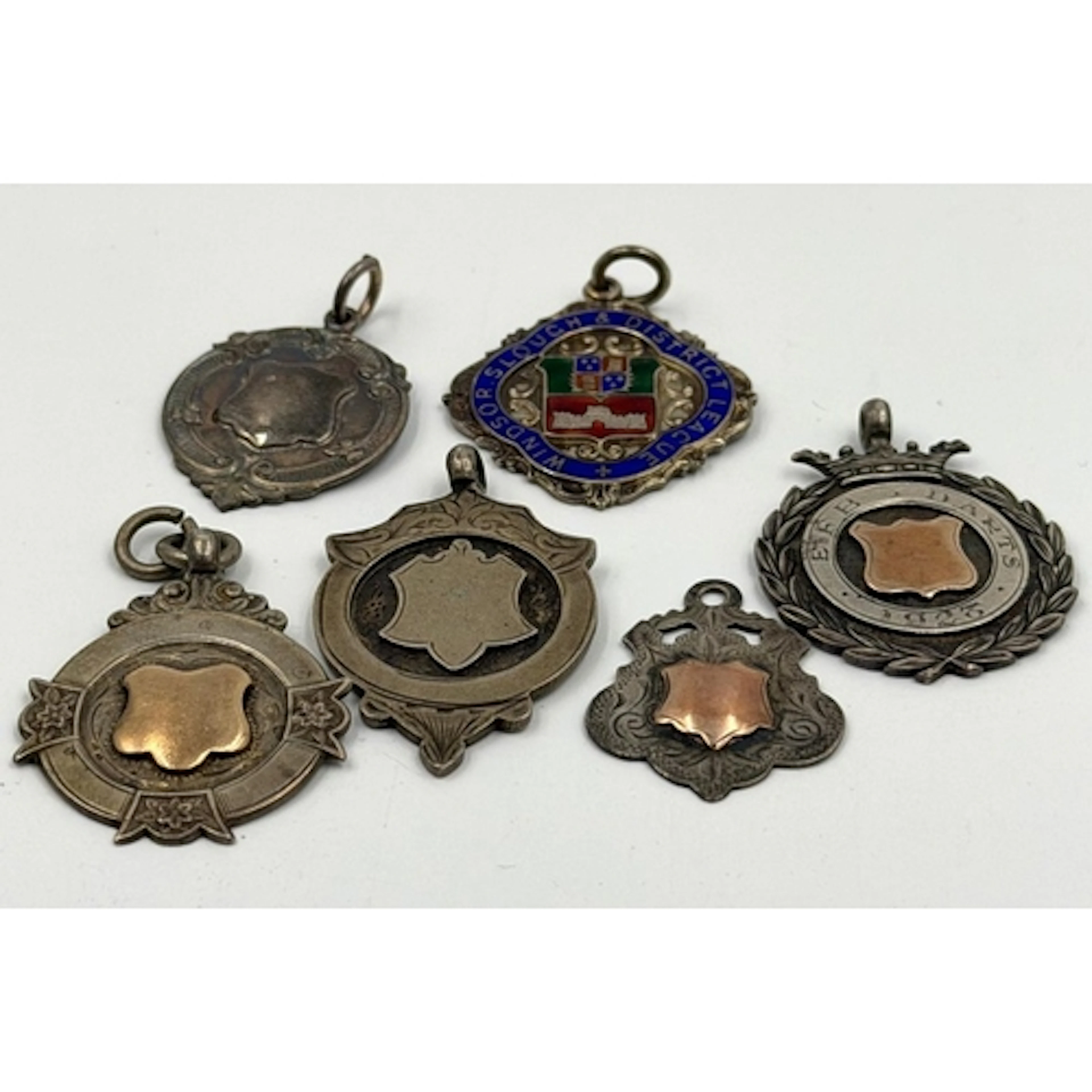A small selection of silver medals (6), approximate combined...