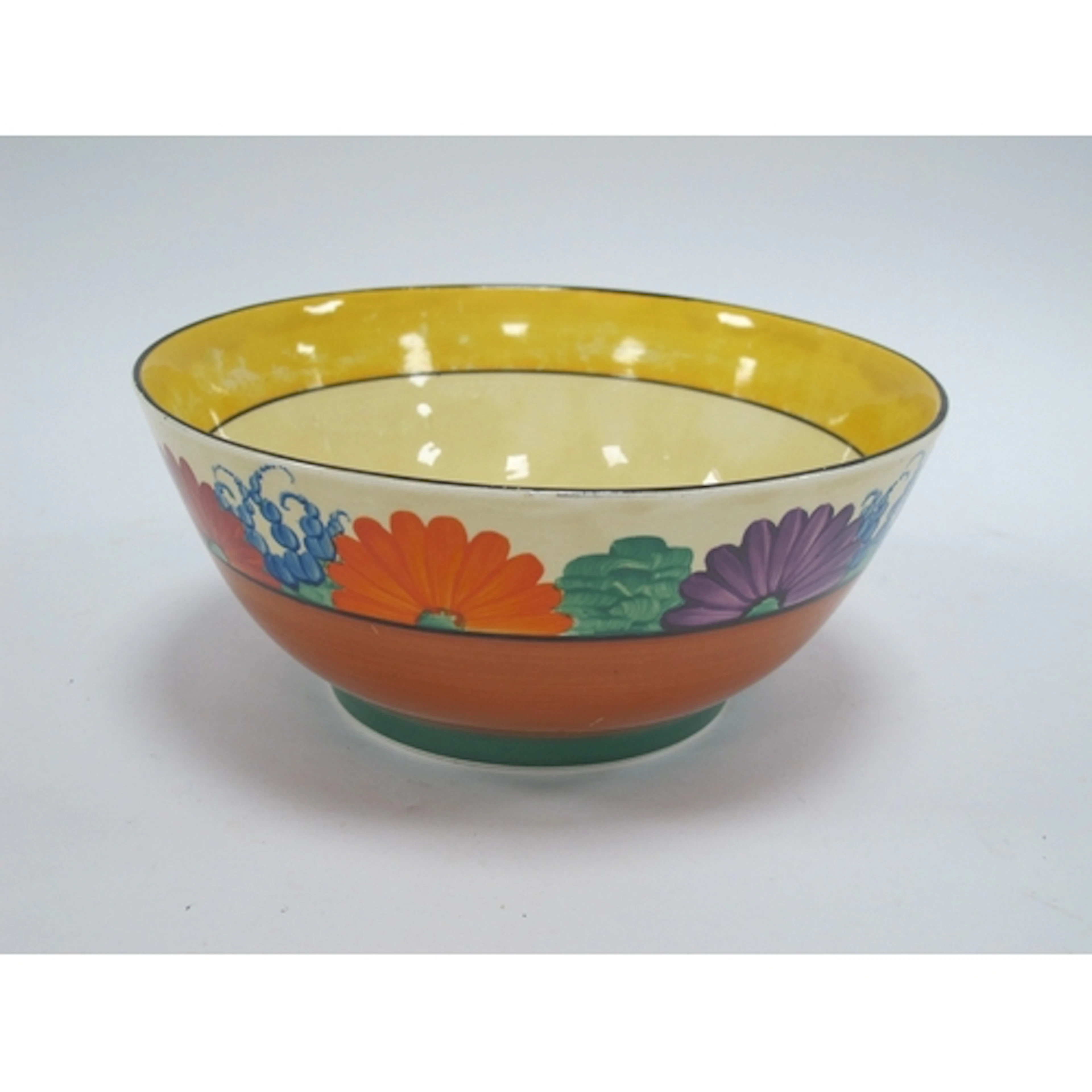 Clarice Cliff 'Gay Day' Bizarre Bowl, 19cm diameter, with bl...