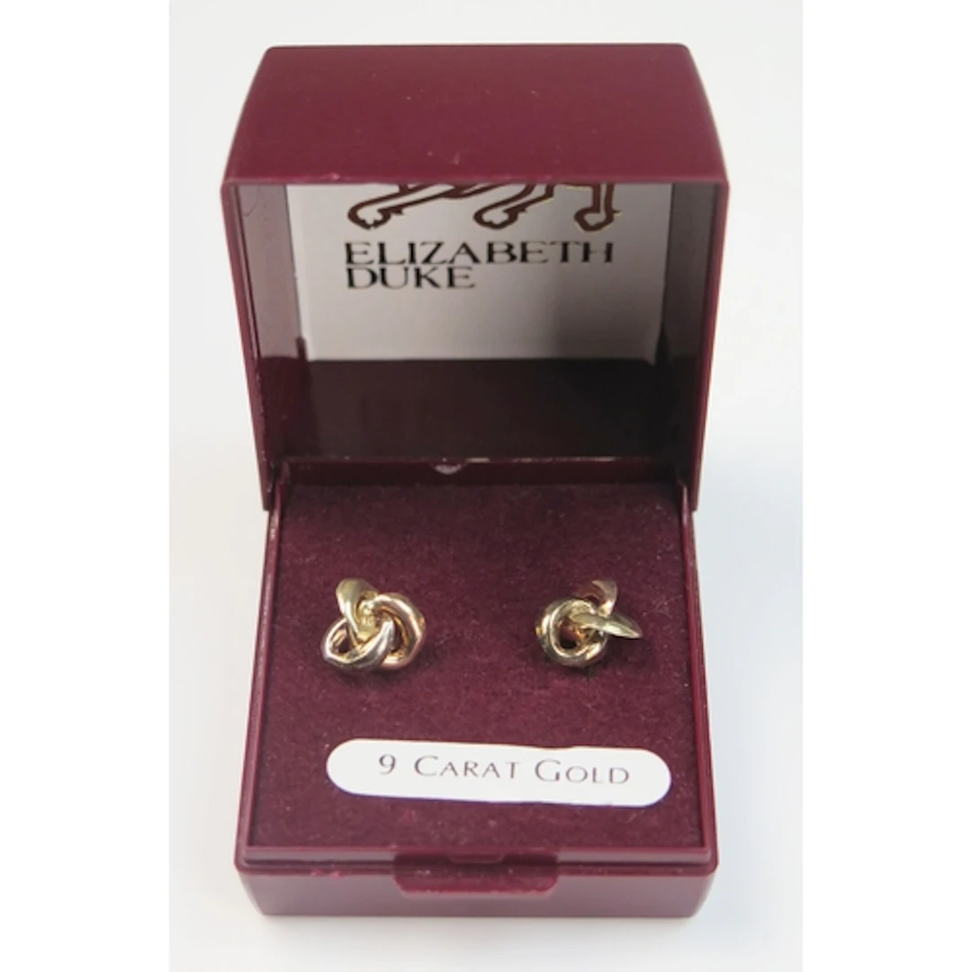 A pair of 9ct gold earrings, 0.67g