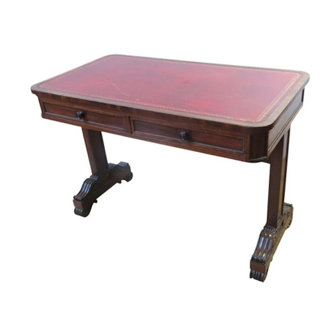 MANNER OF GILLOWS, A REGENCY MAHOGANY LIBRARY TABLE the rect...