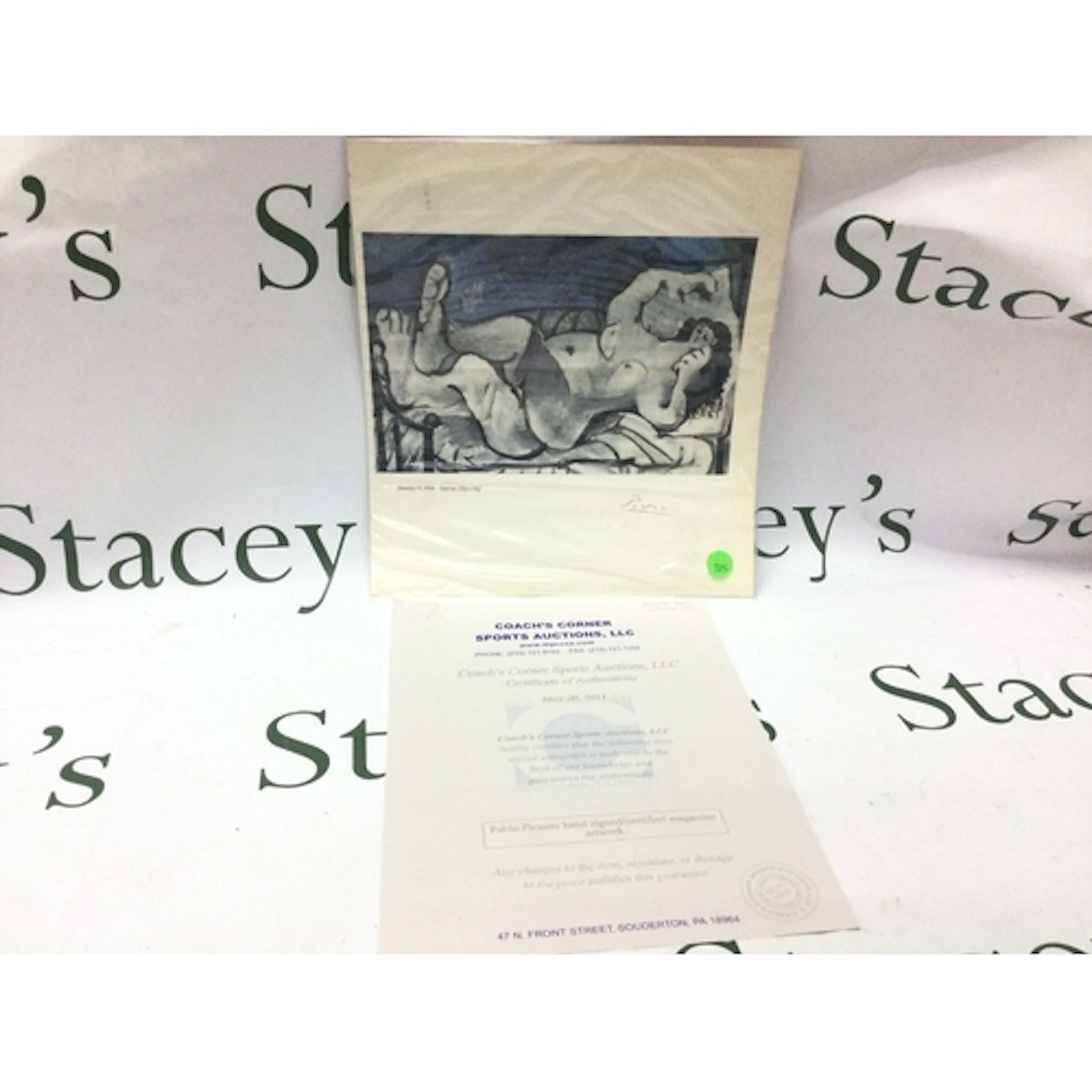 A Pablo Picasso hand signed certified magazine artwork with ...