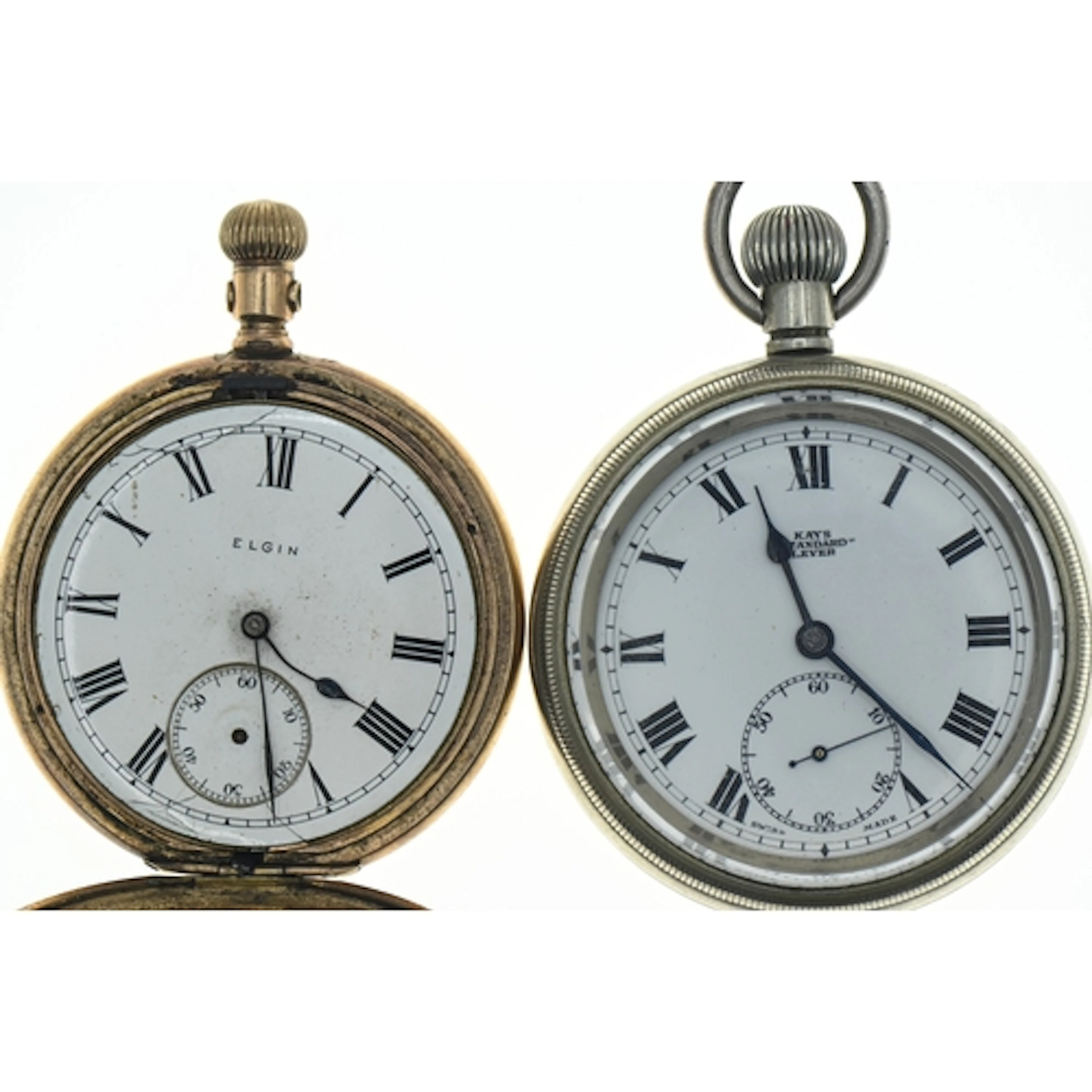 Two pocket watches, comprising: a Elgin gold plated full hun...
