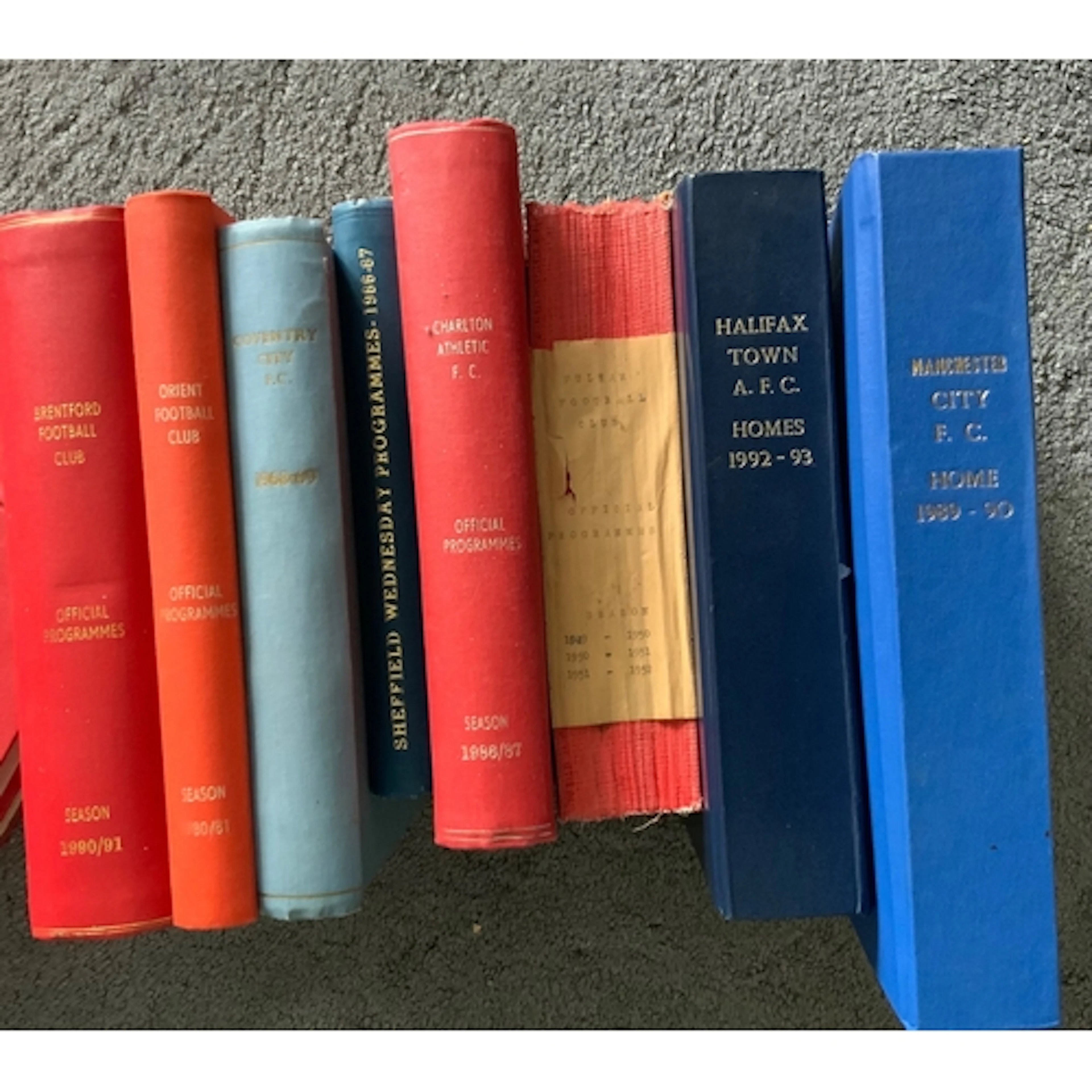 Bound Volumes Of Football Programmes: First team football pr...