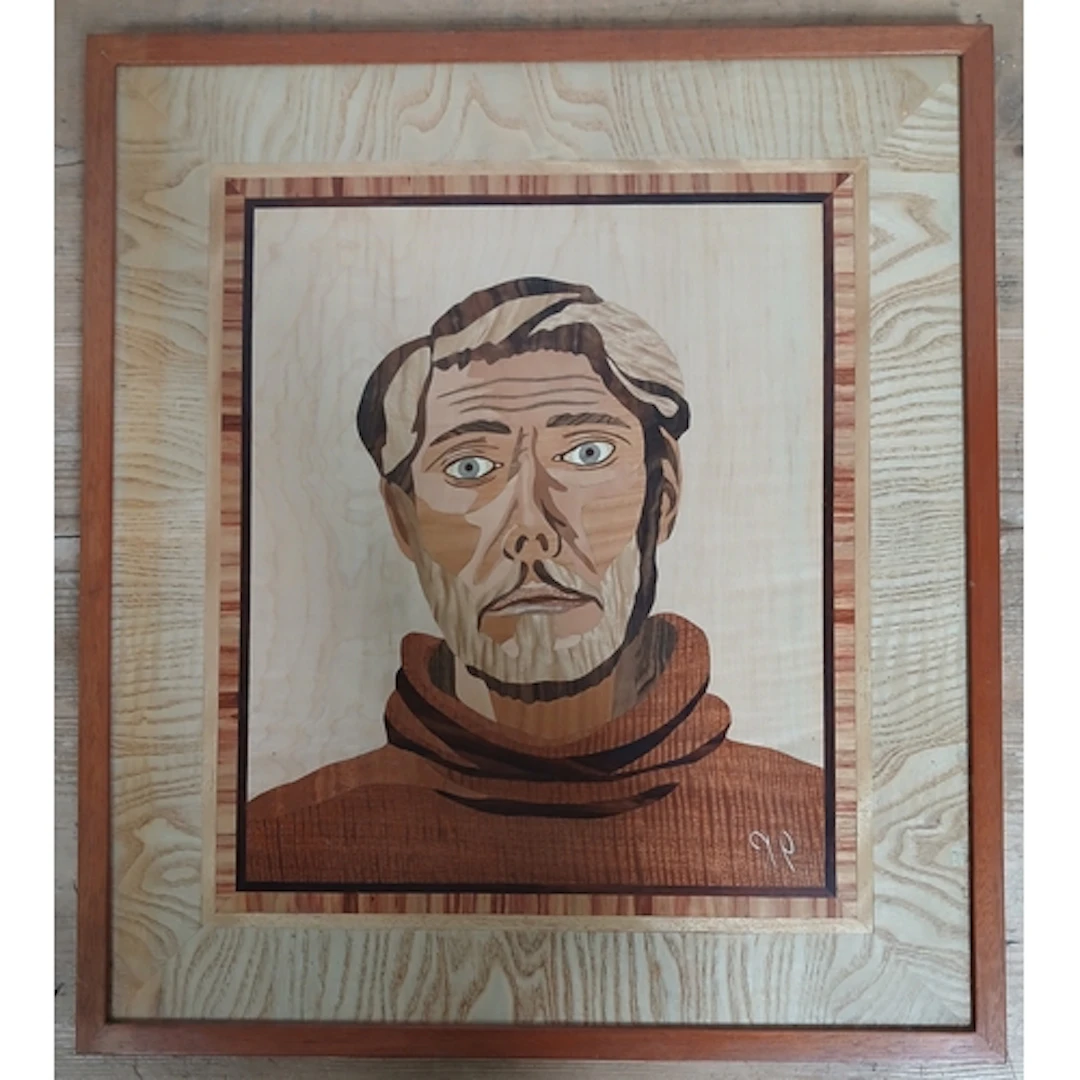 John Southworth Prescott (b1939), untitled portrait, mixed w...