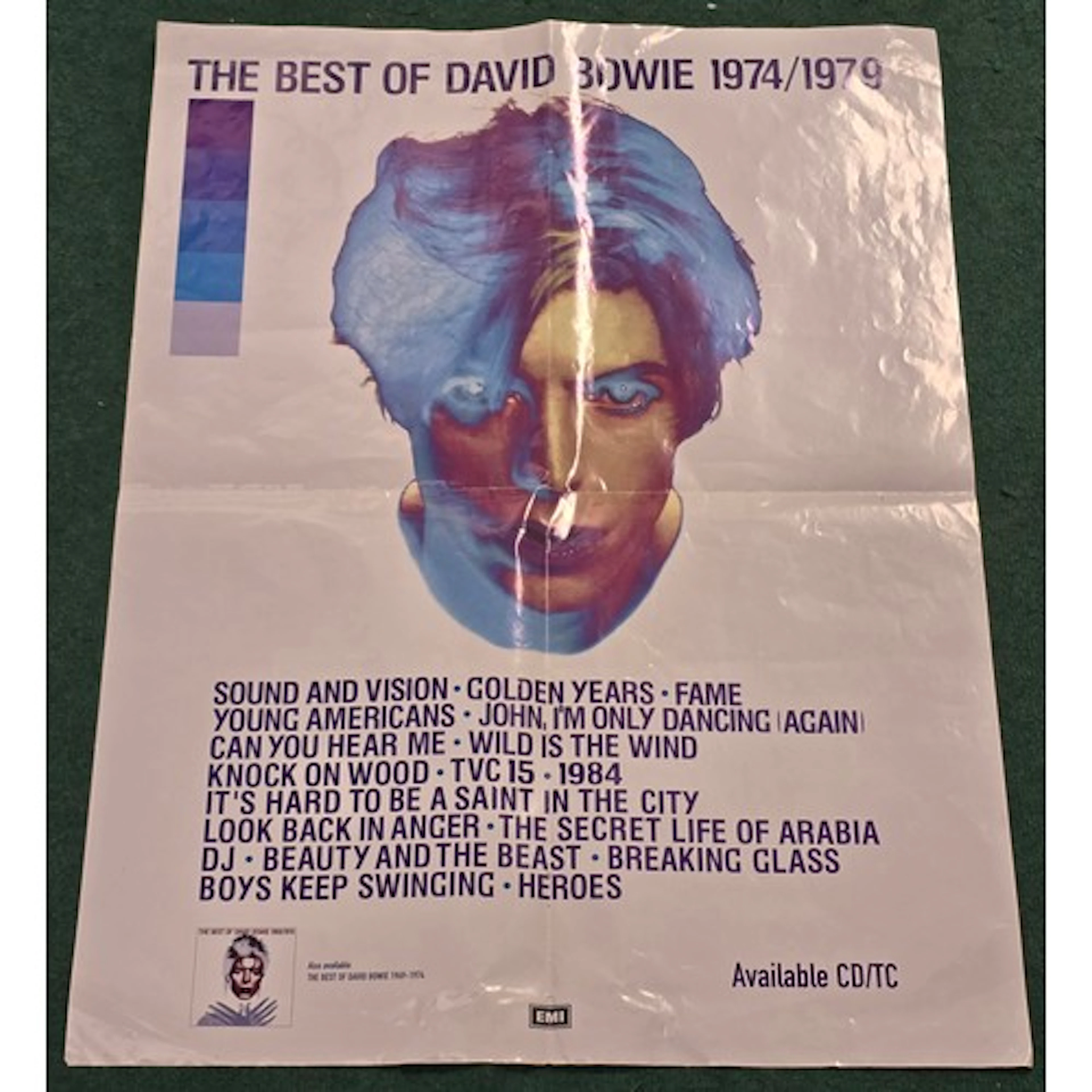 David Bowie original EMI 1998 promotional poster advertising...