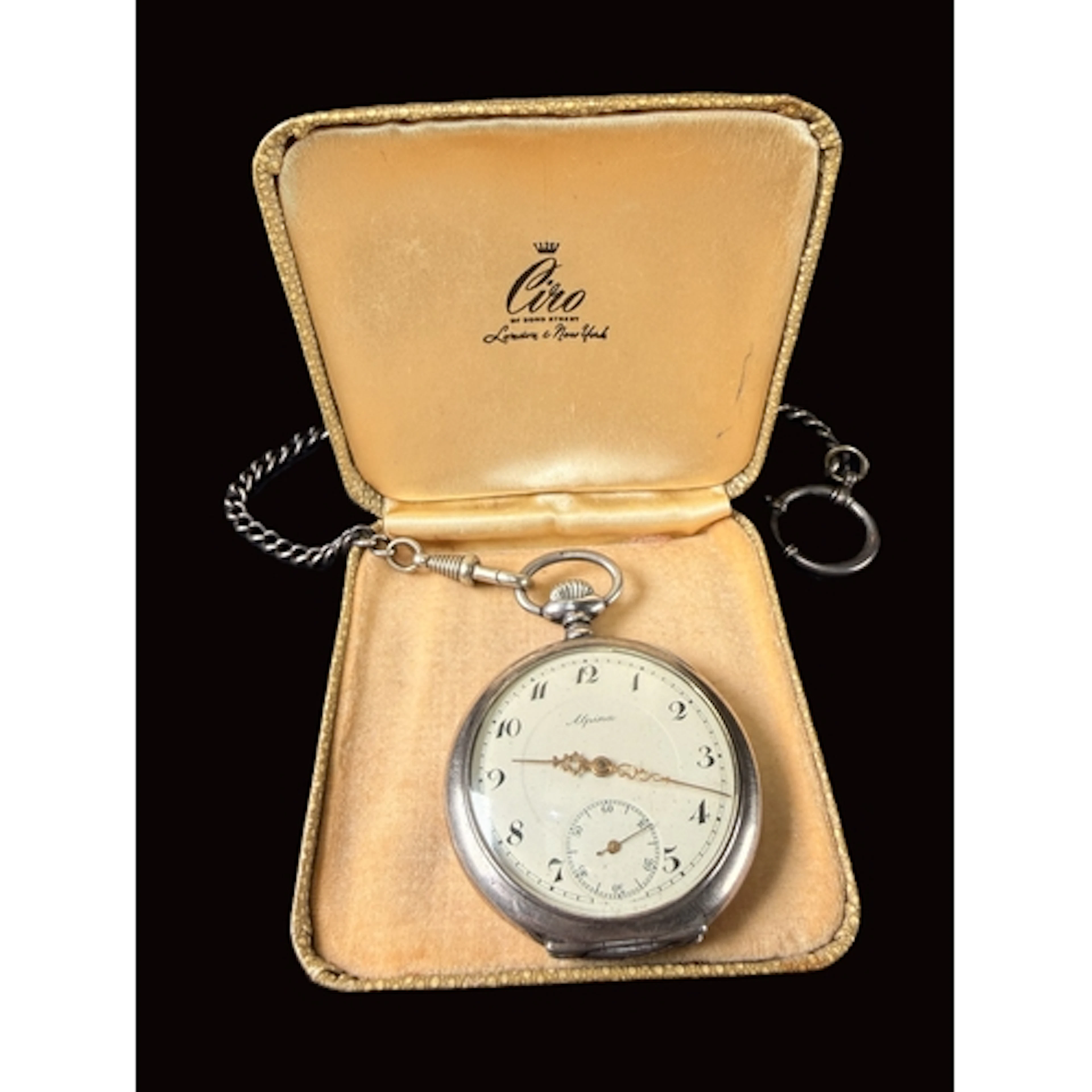 A continental silver Alpina open faced pocket watch and a co...