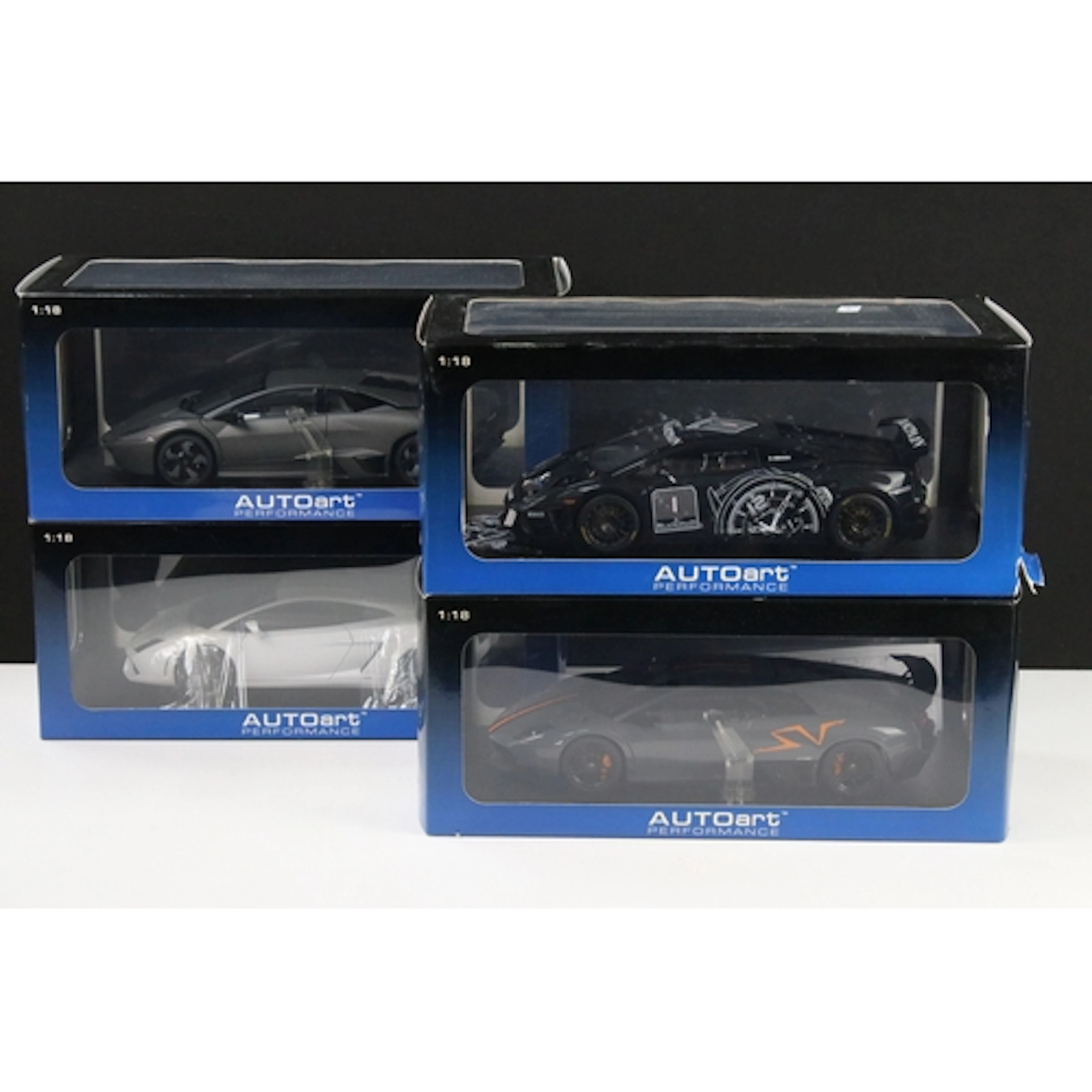 Four boxed 1/18 AutoArt Performance diecast models to includ...