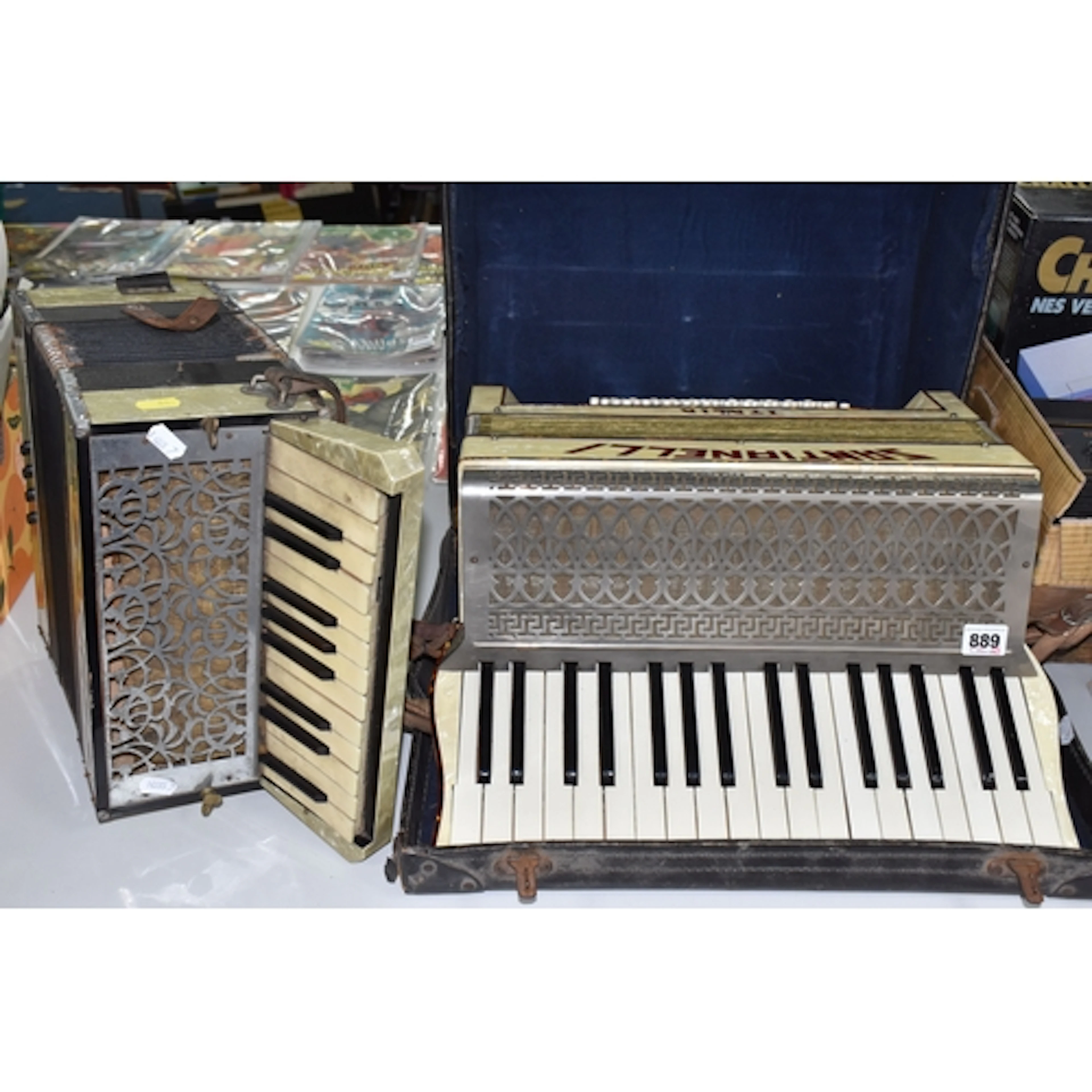 TWO VINTAGE PIANO ACCORDIONS, to include a Mazzini, German t...