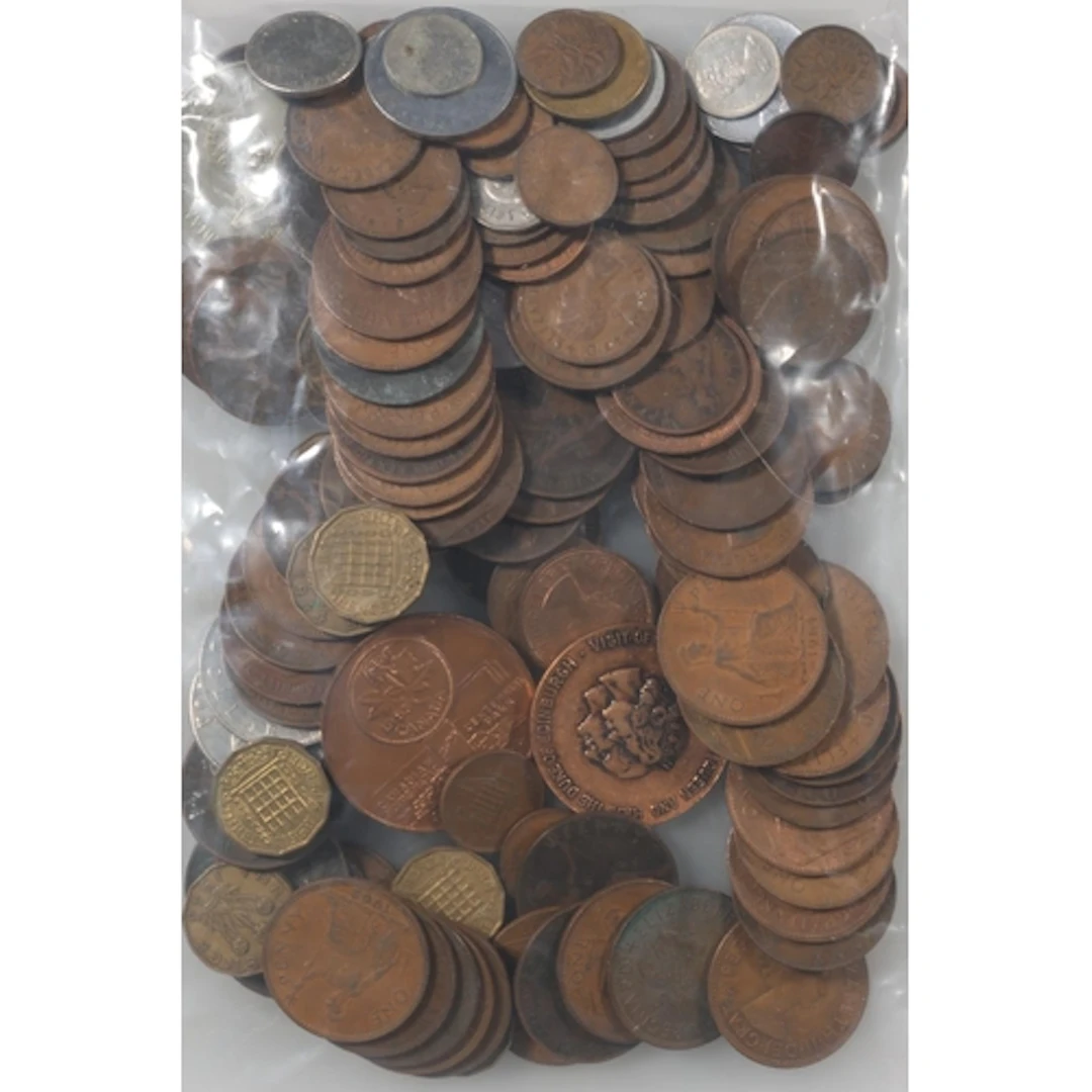 Coin collection to include Sudbury Canada nickel medal, Scar...
