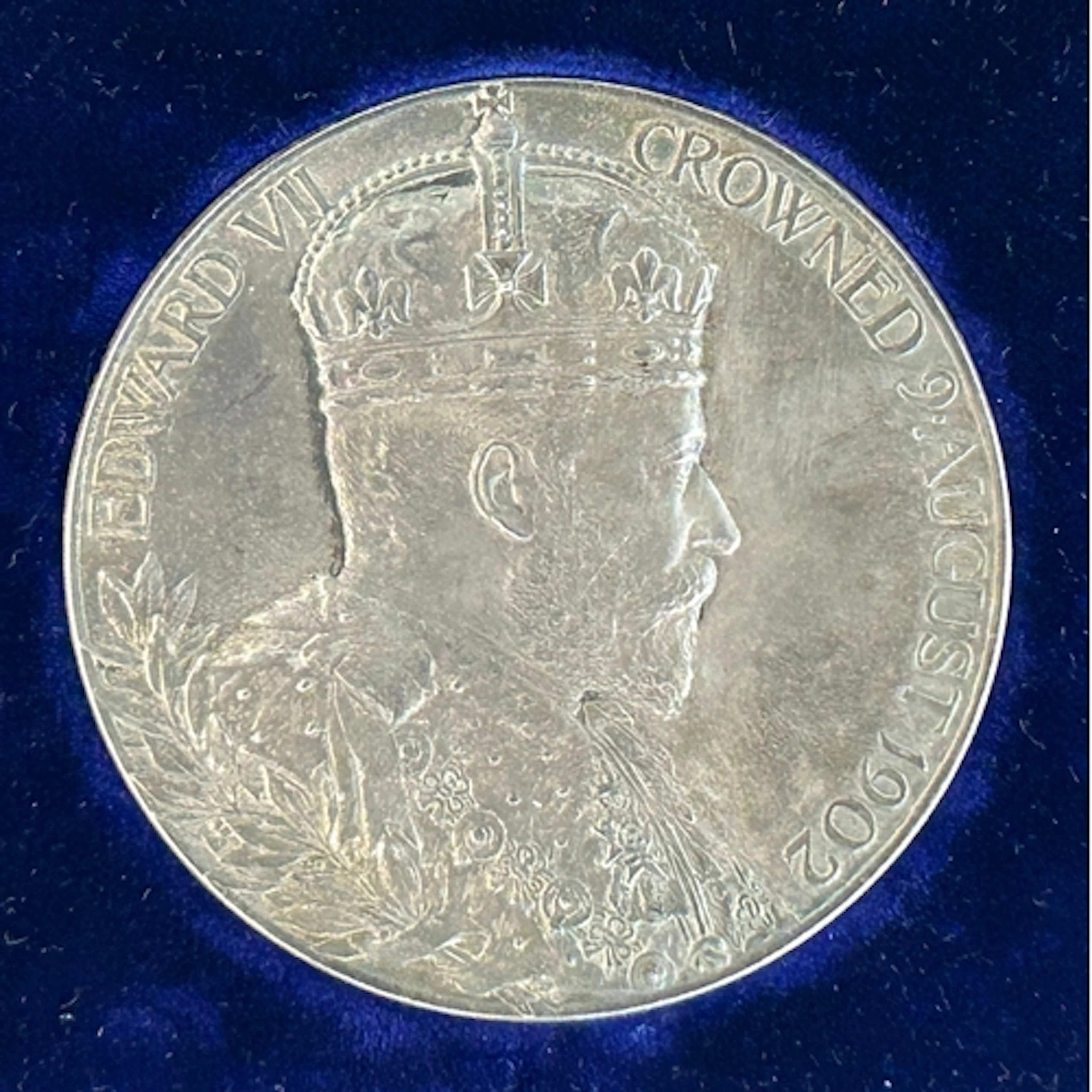 The official Royal Mint Edward VII Coronation 1902 Silver me...