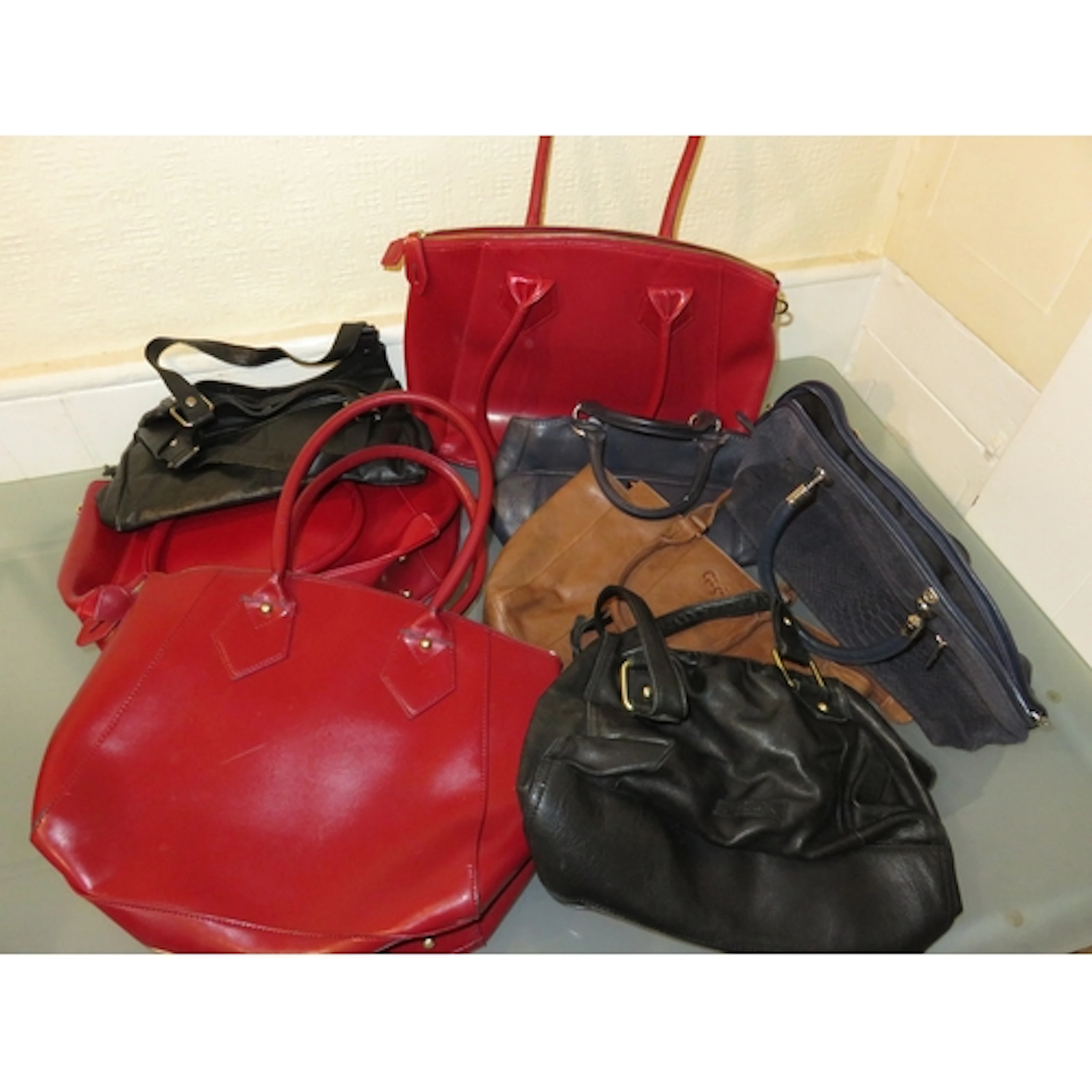 Vivienne Westwood for Virgin Atlantic, three ladies handbags...