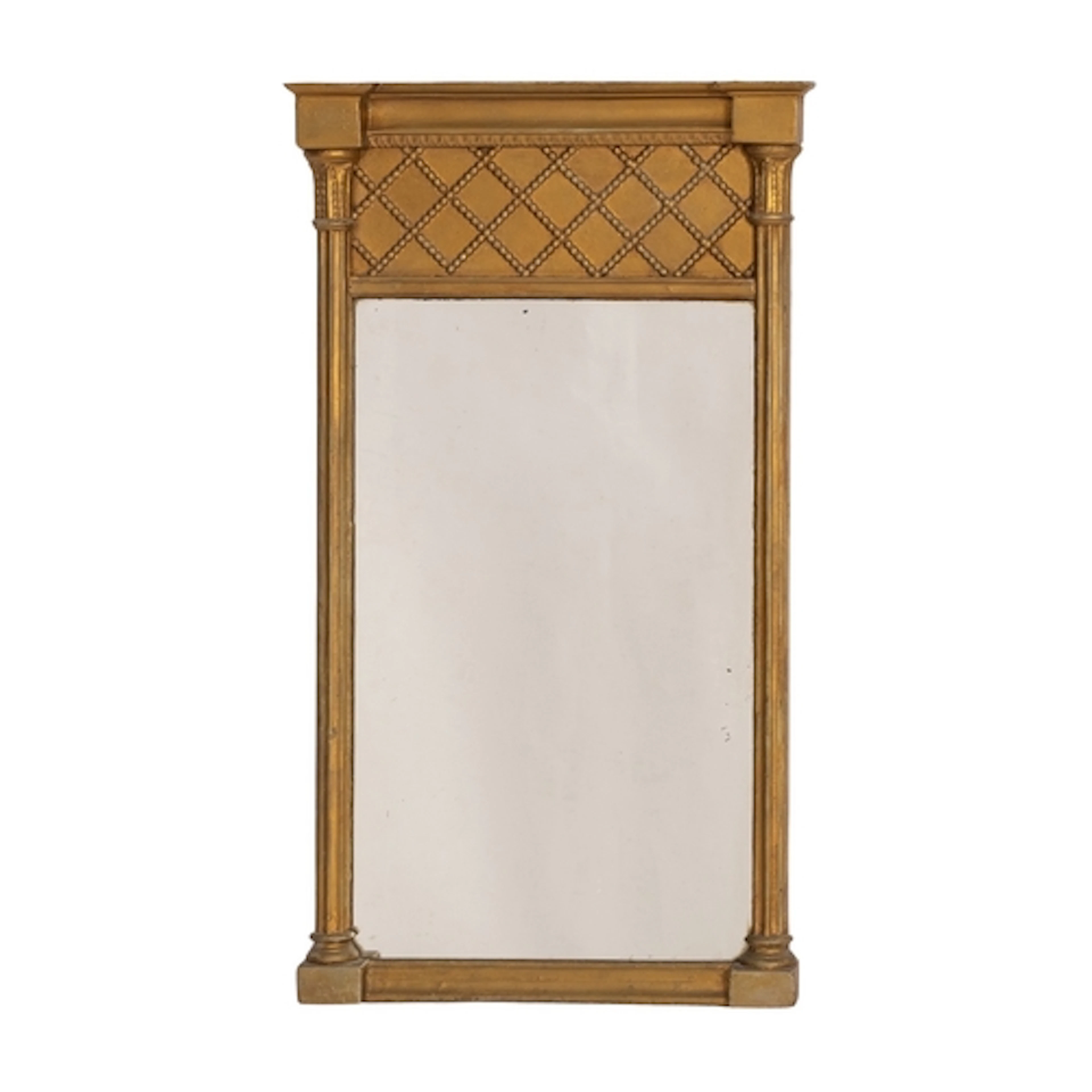 A giltwood and composition framed wall mirror in Regency sty...