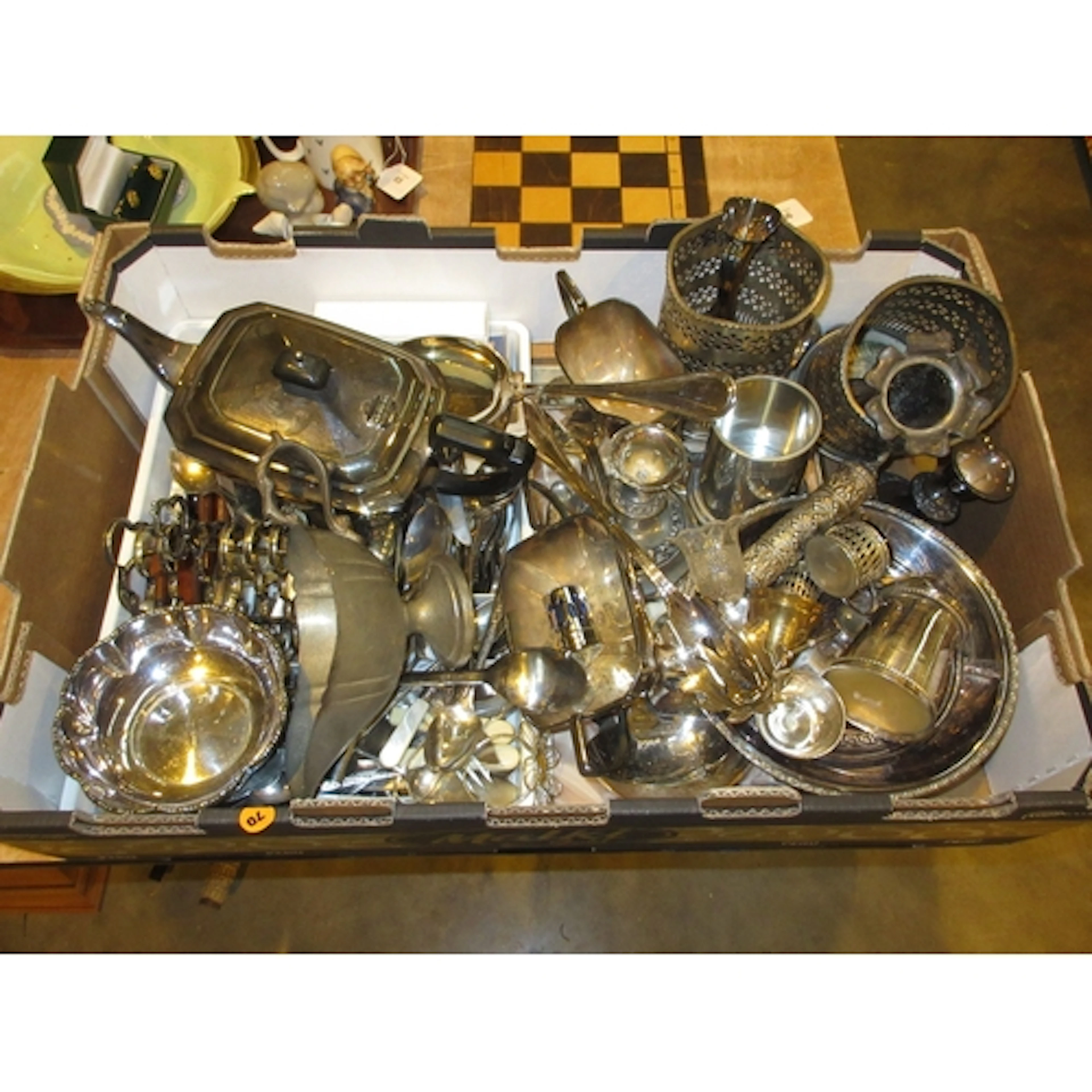 Box of Silver Plated Items